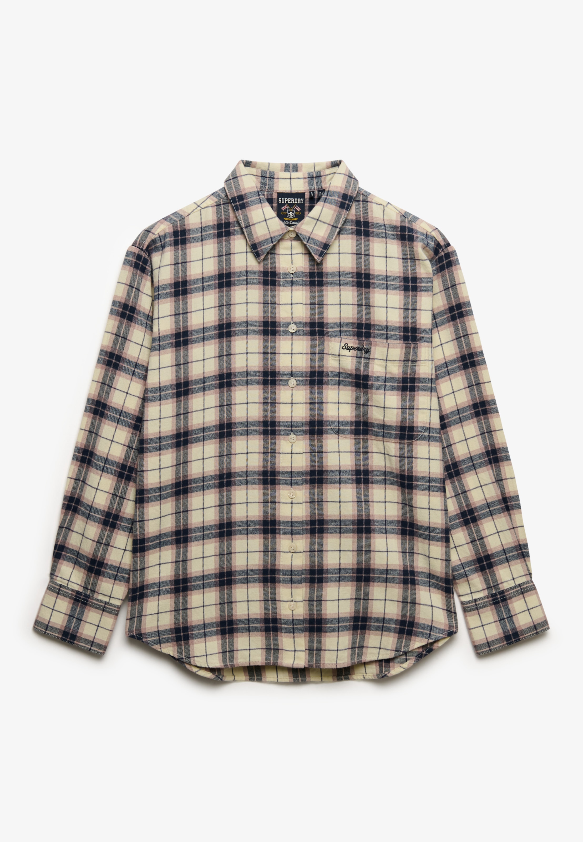 Superdry Karobluse »CHECK FLANNEL RELAXED SHIRT« Baumwolle, relaxed fit, aus weichem Flanell