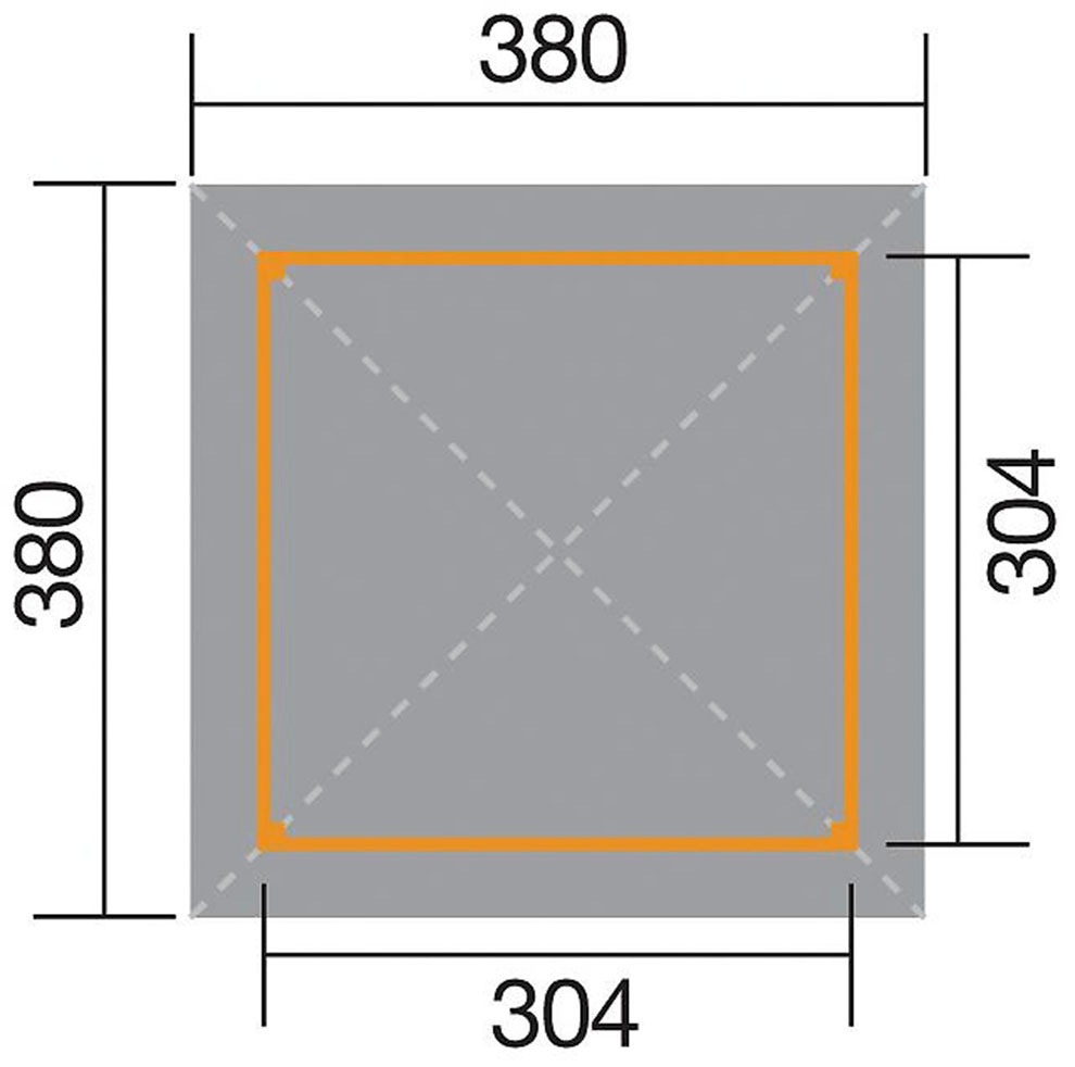 weka Pavillon »Gartenoase 651 Gr.3, inkl. roten Dachschindeln«, 19 mm Massivholzdach