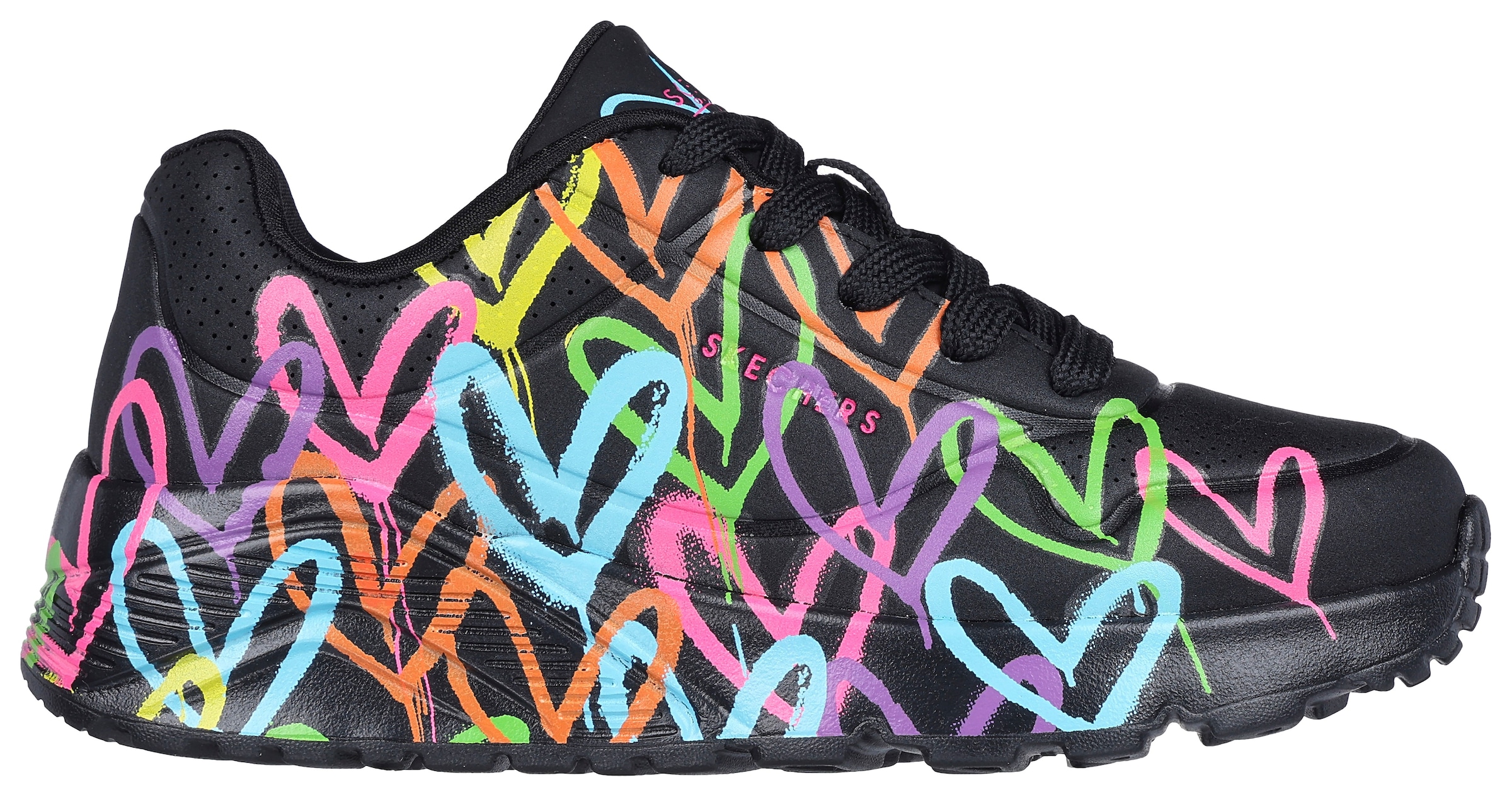 Skechers Sneaker »JGoldcrown: Uno Lite - Spread the Love«, Chunky Sneaker, Pleatausneaker, Retro Sneaker mit allover Print