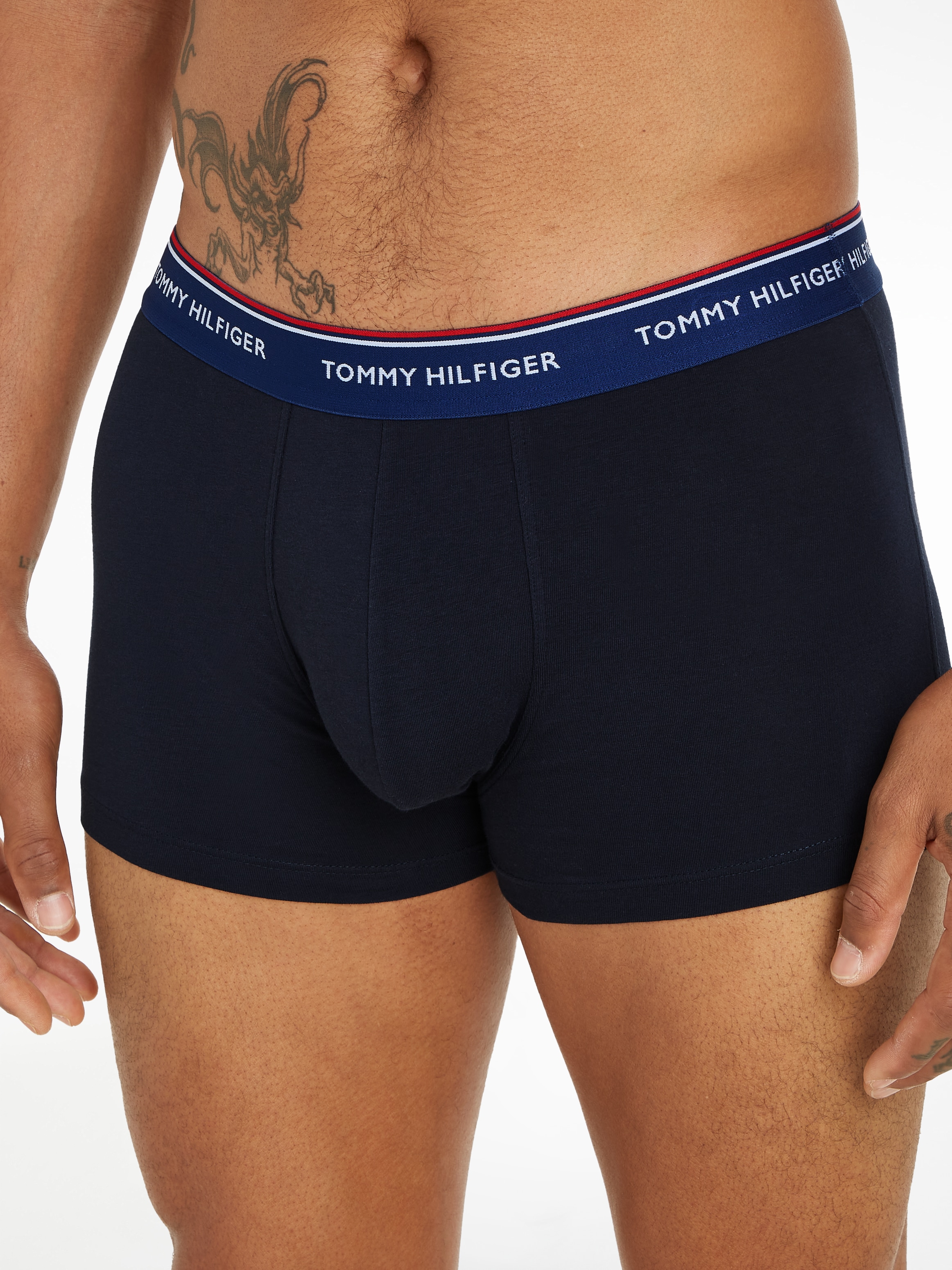 Tommy Hilfiger Underwear Trunk »3P WB TRUNK«, (Packung, 3er-Pack), mit Logo-Elastikbund
