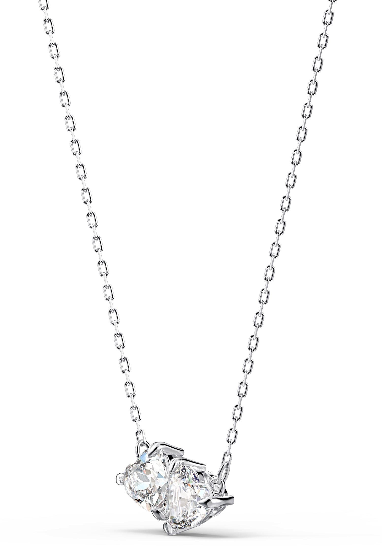 Swarovski Kette mit Anhänger »Attract Soul, weiss, rhodiniert, 5517117«, mit Swarovski® Kristall