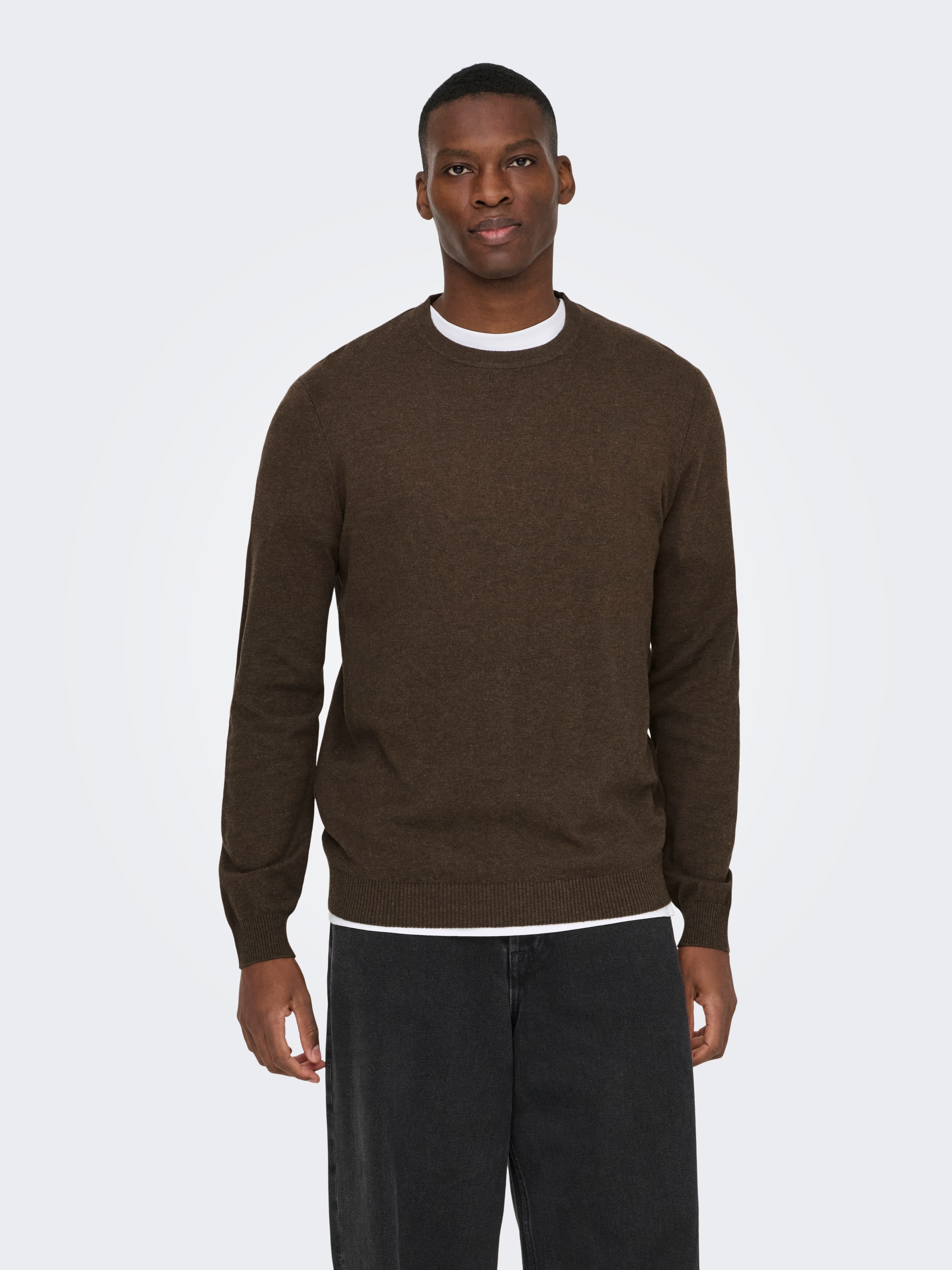 ONLY & SONS Strickpullover "ONSLOUI REG 12 MEL CREW KNIT NOOS" günstig online kaufen