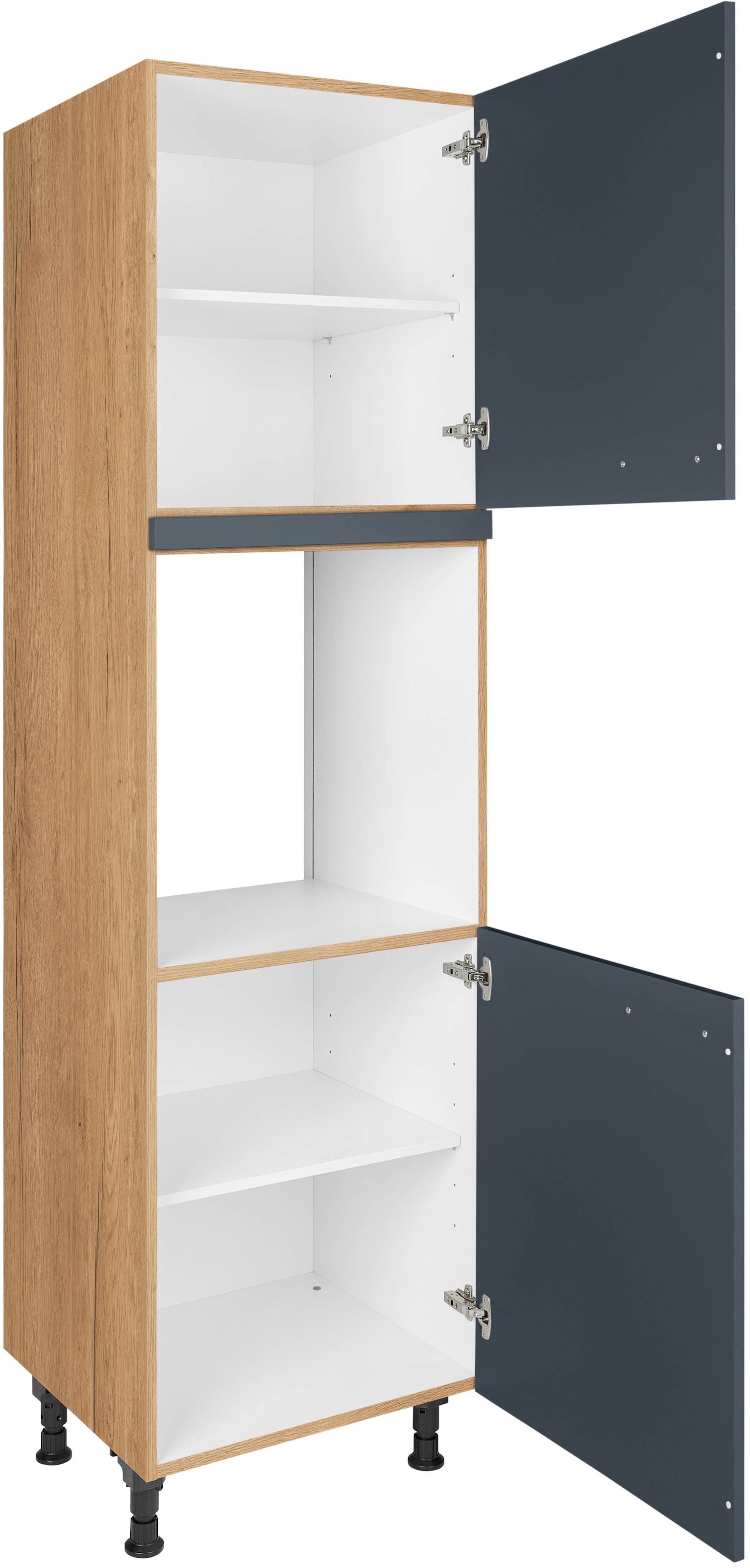 nobilia® Herdumbauschrank »"Easytouch", Ausrichtung wählbar, mit zwei zusätzlichen Türen,«, vormontiert, Breite/Höhe: 60/167,8 cm