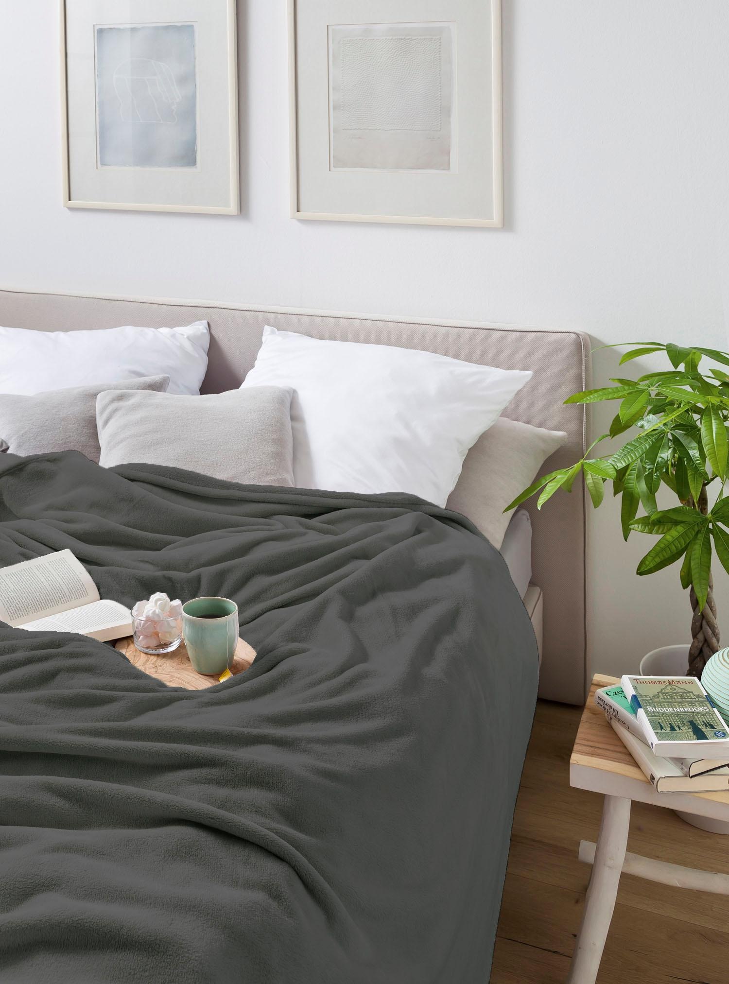 Biederlack Wohndecke "King Fleece" leicht, Kuscheldecke