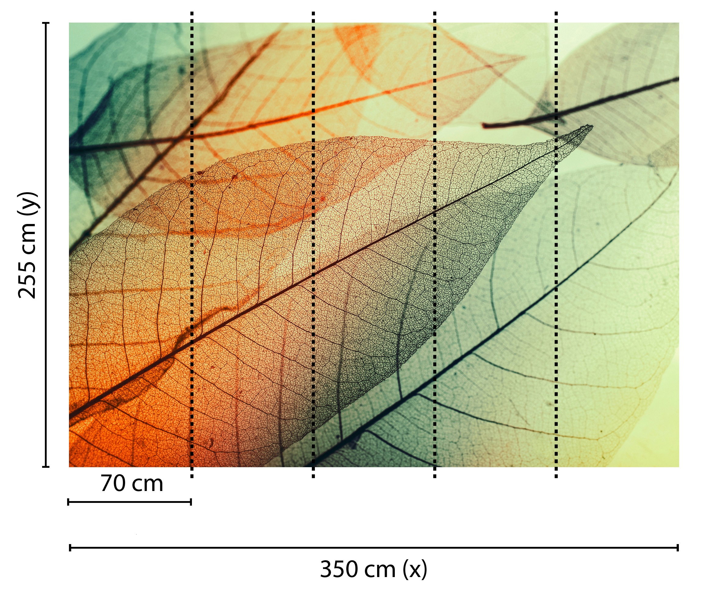 Thumbnail - living walls Fototapete "Designwalls Limpid Leaf 2" glatt Vlies, Wand, Schräge, Decke