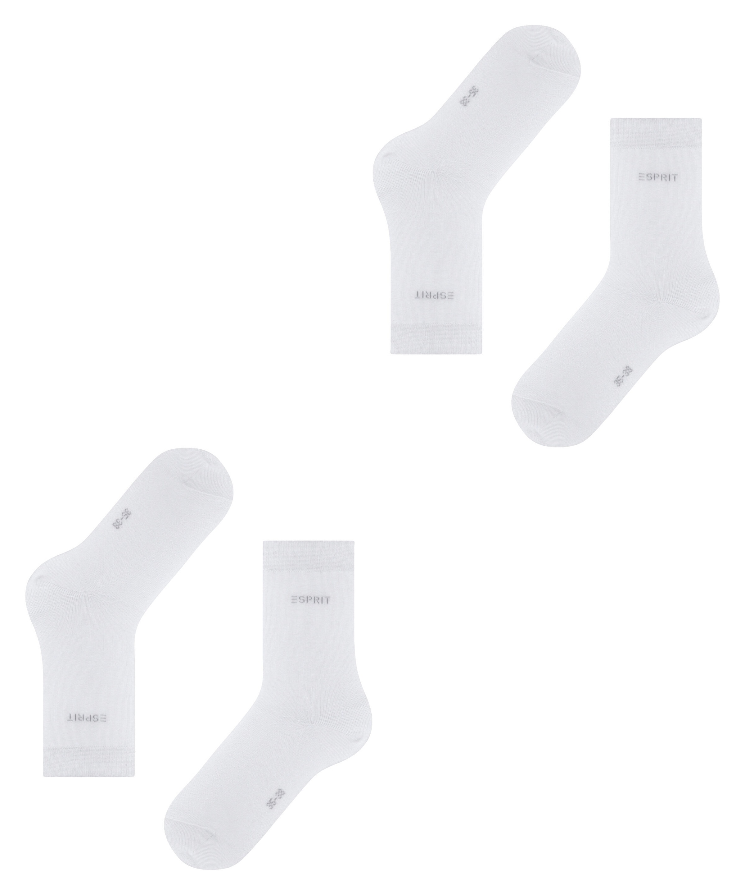 Esprit Socken »Uni«, (2 Paar, 2er Pack), aus elastischem Material, atmungsaktiv