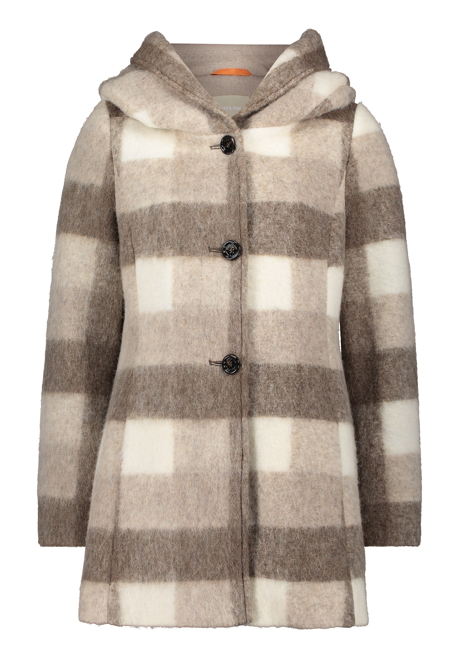 Amber & June Kurzjacke "Amber & June Damen Kurzmantel mit Kapuze", mit Kapu günstig online kaufen