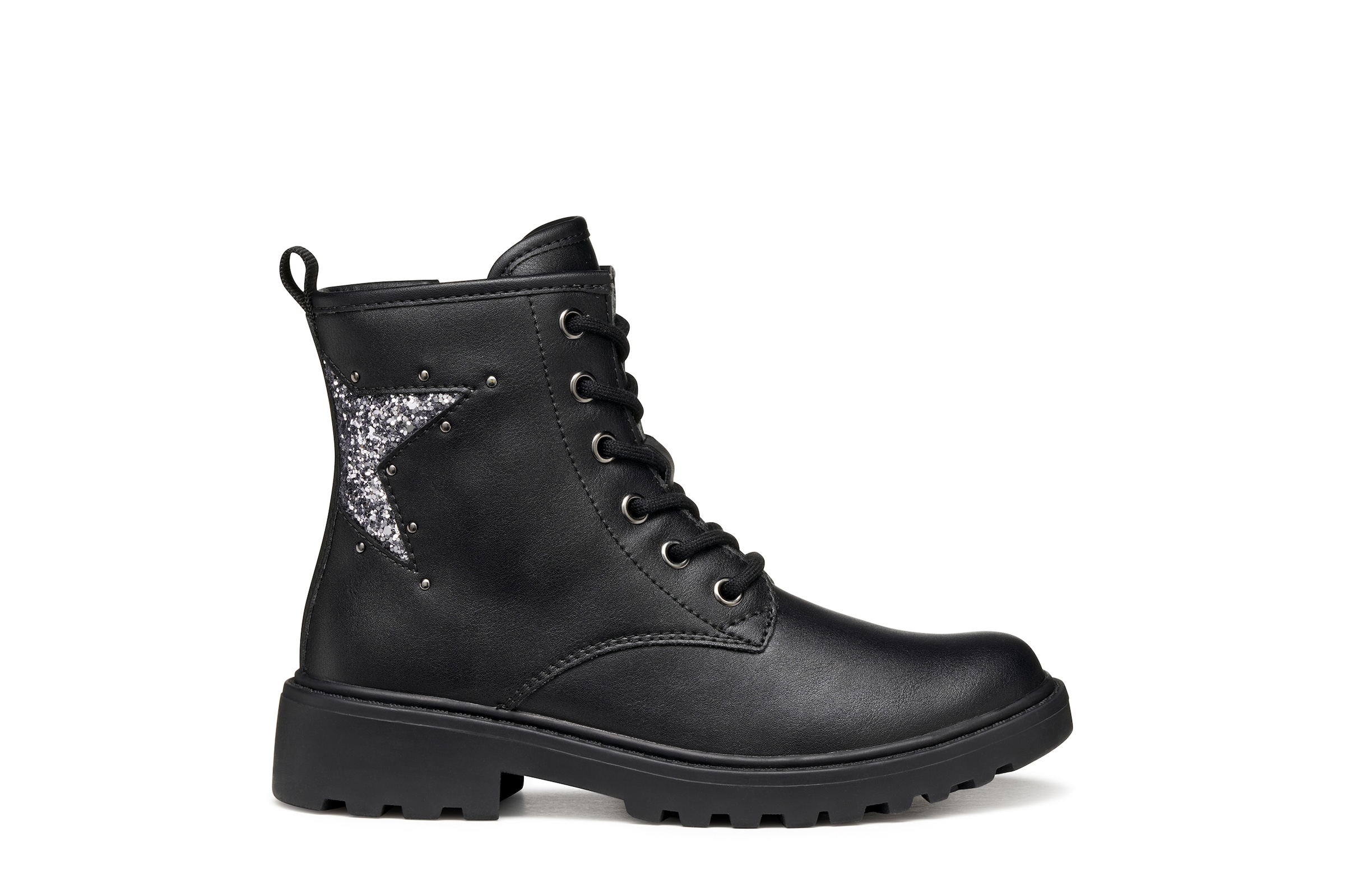 Geox Schnürboots »J CASEY GIRL«  Schnürstiefelette mit Glitter-Stern, Größenschablone zum Download