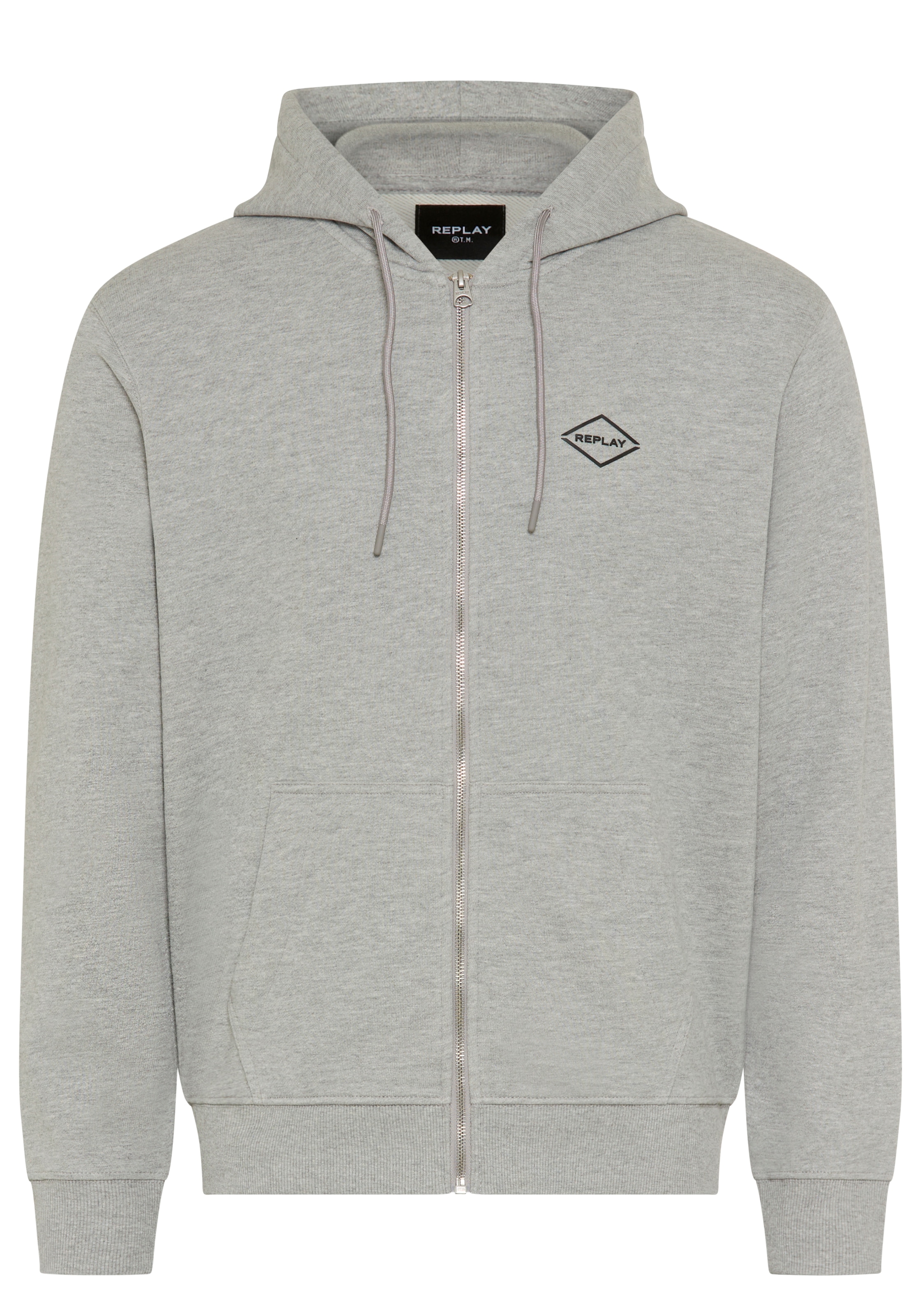 Replay Kapuzensweatjacke aus Baumwolle, Regular Fit günstig online kaufen