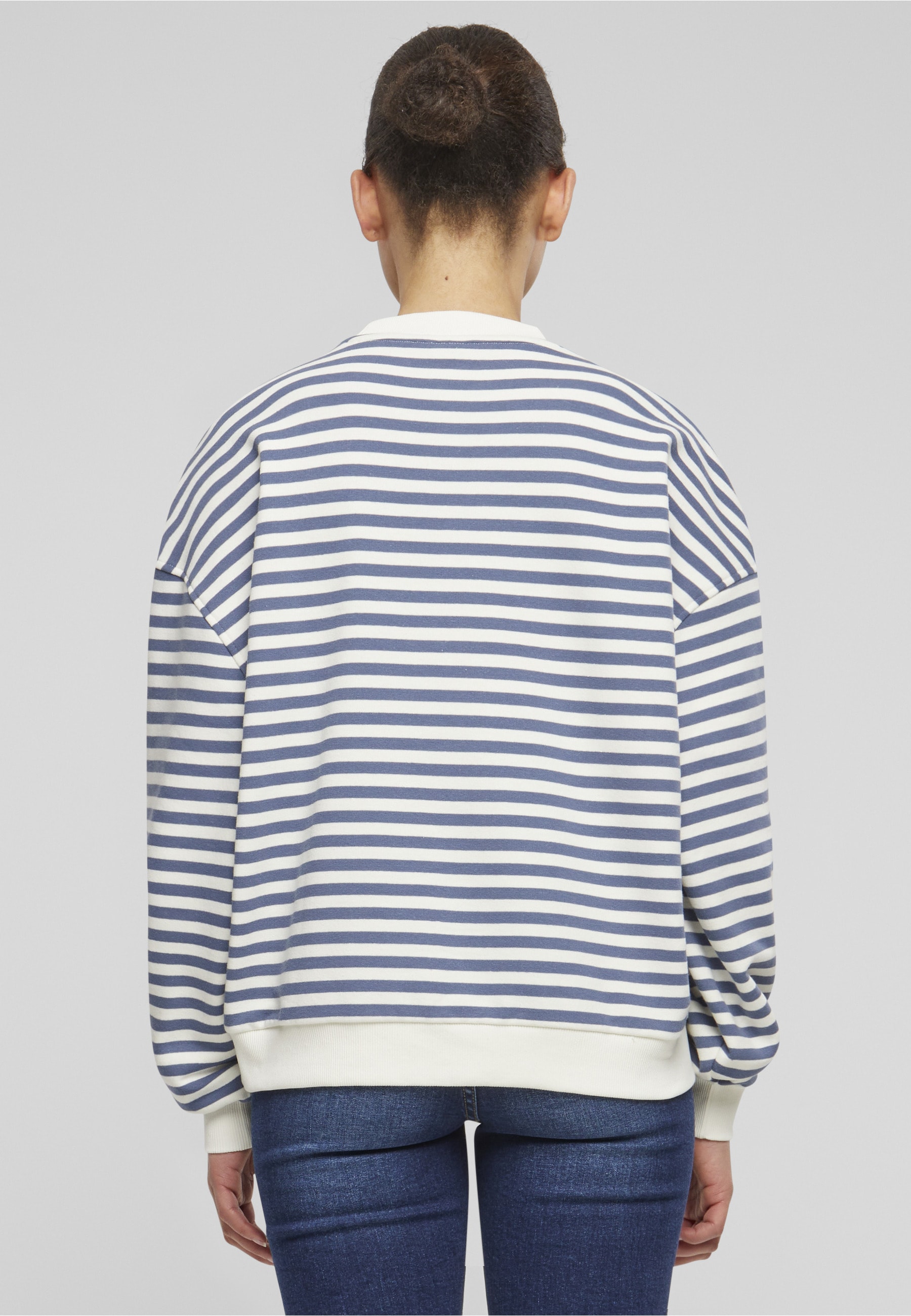 URBAN CLASSICS Sweater »Urban Classics Damen Ladies Oversized Striped Crewneck«
