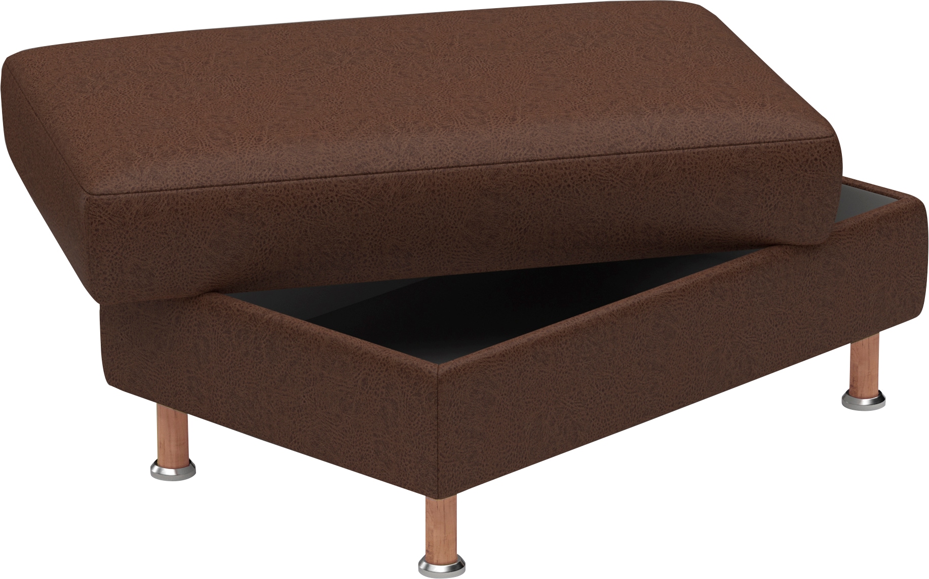 Home affaire Polsterhocker »Calypso«, Holzfuesse mit Metallteller