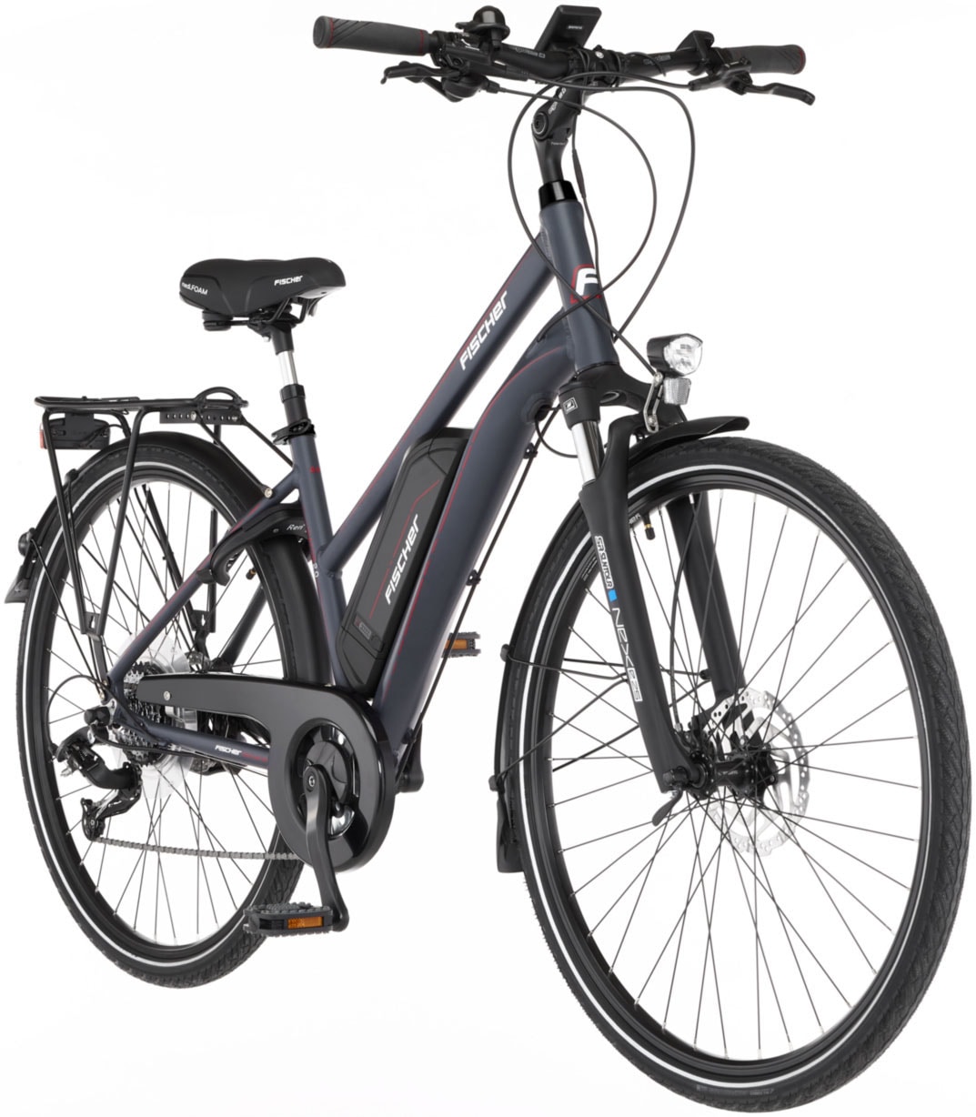 FISCHER Fahrrad E-Bike »VIATOR 2.0 418 44«, 8 Gang, Shimano, Acera Kettenschaltung, (mit Akku-Ladegerät-mit Werkzeug), Pedelec, Elektrofahrrad für Damen, Trekkingrad