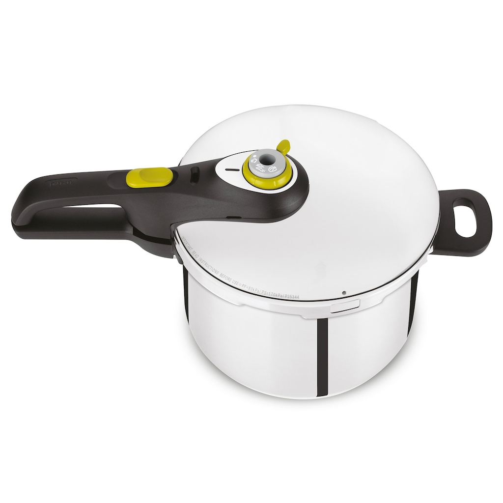 Tefal Schnellkochtopf »P25307 Secure 5 Neo«, Edelstahl, (1 tlg.), Dampfkochtopf aus Edelstahl, 6 L, 5-fach Sicherheitssystem, Induktion