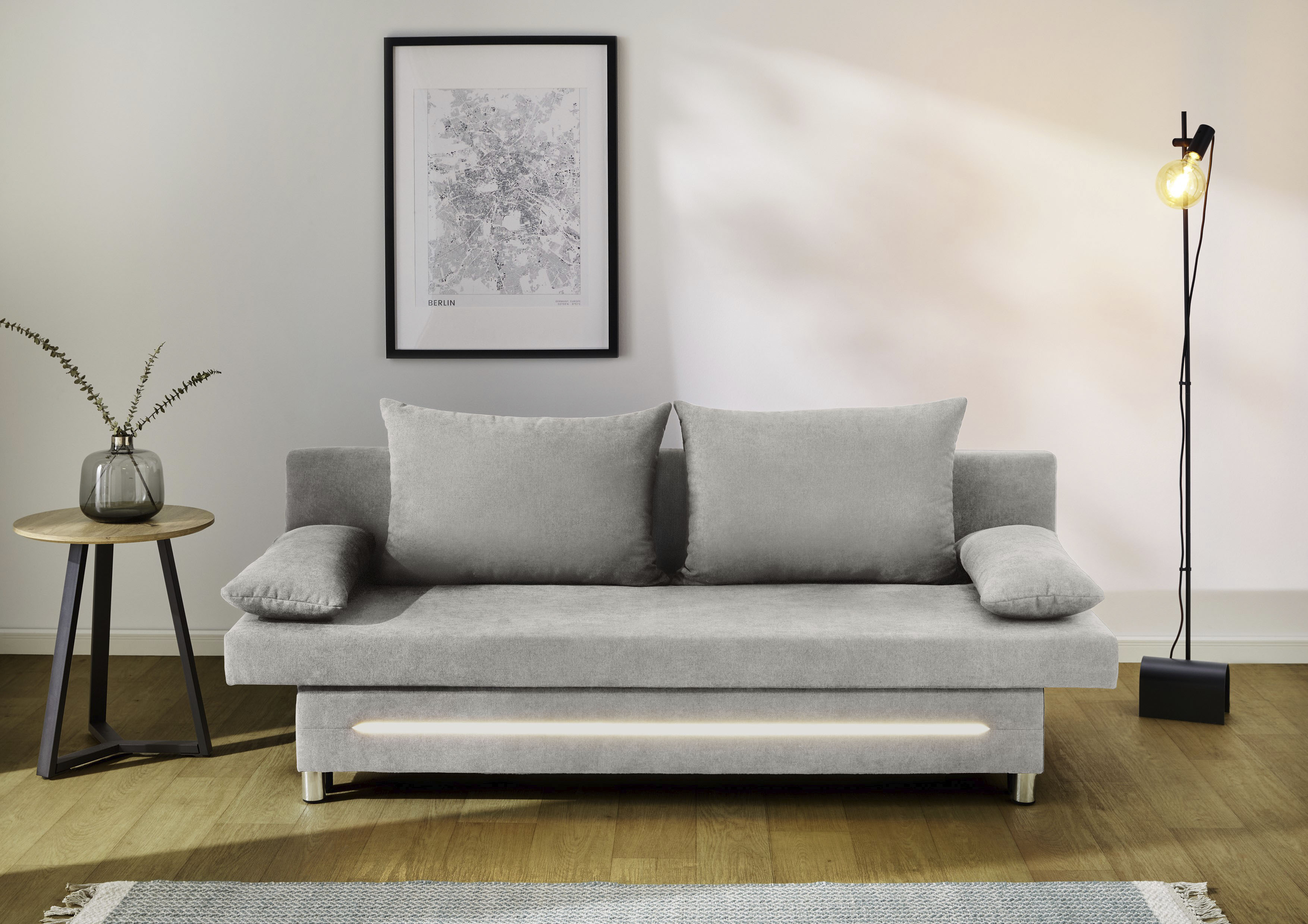Jockenhöfer Gruppe Schlafsofa "Sunrise, B: 191 cm, Liegefl. 120x191 cm" mit Schlaffunktion, Bettkasten & Licht, Unser Dauertiefpreis