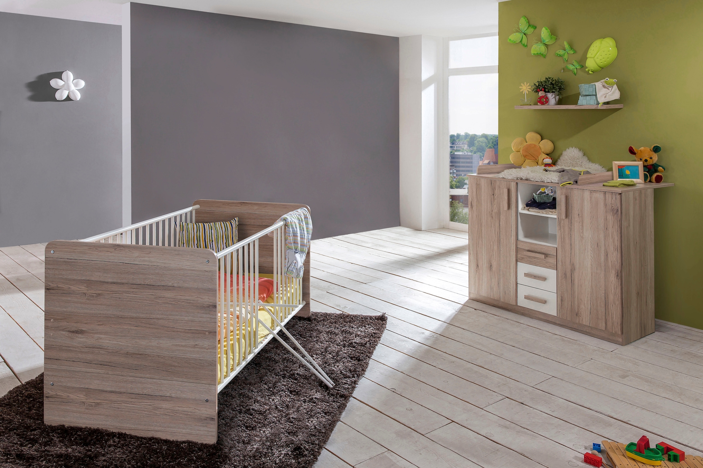 Wimex Babymöbel-Set "Bergamo" Spar-Set, 2 Stk. tlg. Bett + Wickelkommode günstig online kaufen