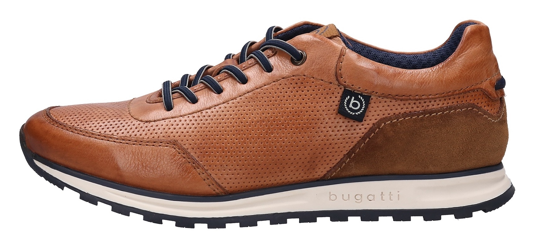 bugatti Slip-On Sneaker, Freizeitschuh, Halbschuh, Schlupfschuh mit Lochmuster-Prägung