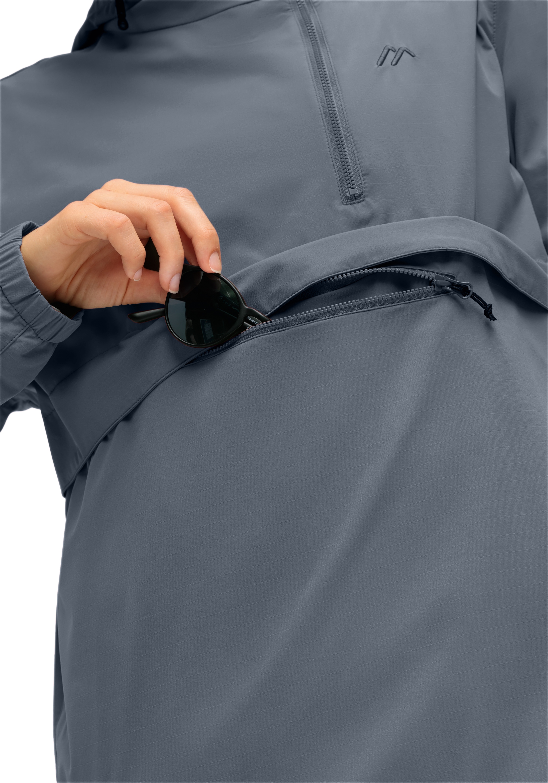 Maier Sports Outdoorjacke »OkokO«, Unisex Windbreaker, Schlupfjacke wasserdicht, verstellbare Kapuze