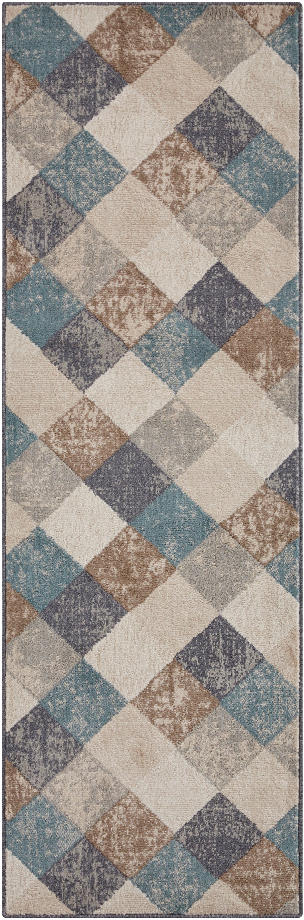 HANSE Home Teppich »Bakke«, rechteckig, 8 mm Höhe, Kurzflor, Läufer, Rauten-Muster, Wohnzimmer, Schlafzimmer, Esszimmer