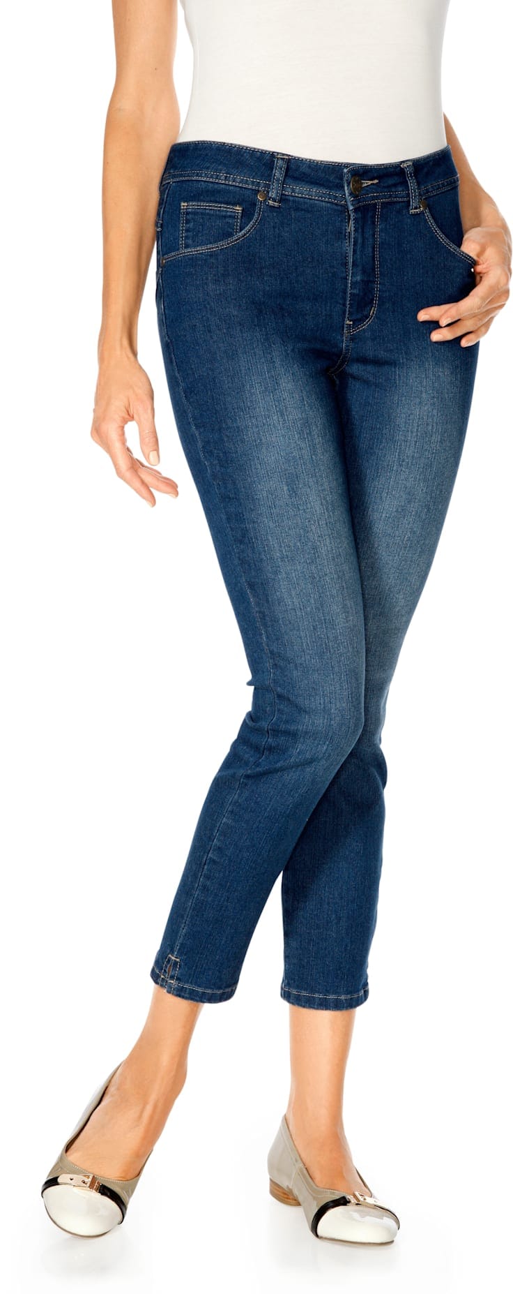 LINEA TESINI by heine Röhrenjeans 1 Stk. tlg. günstig online kaufen