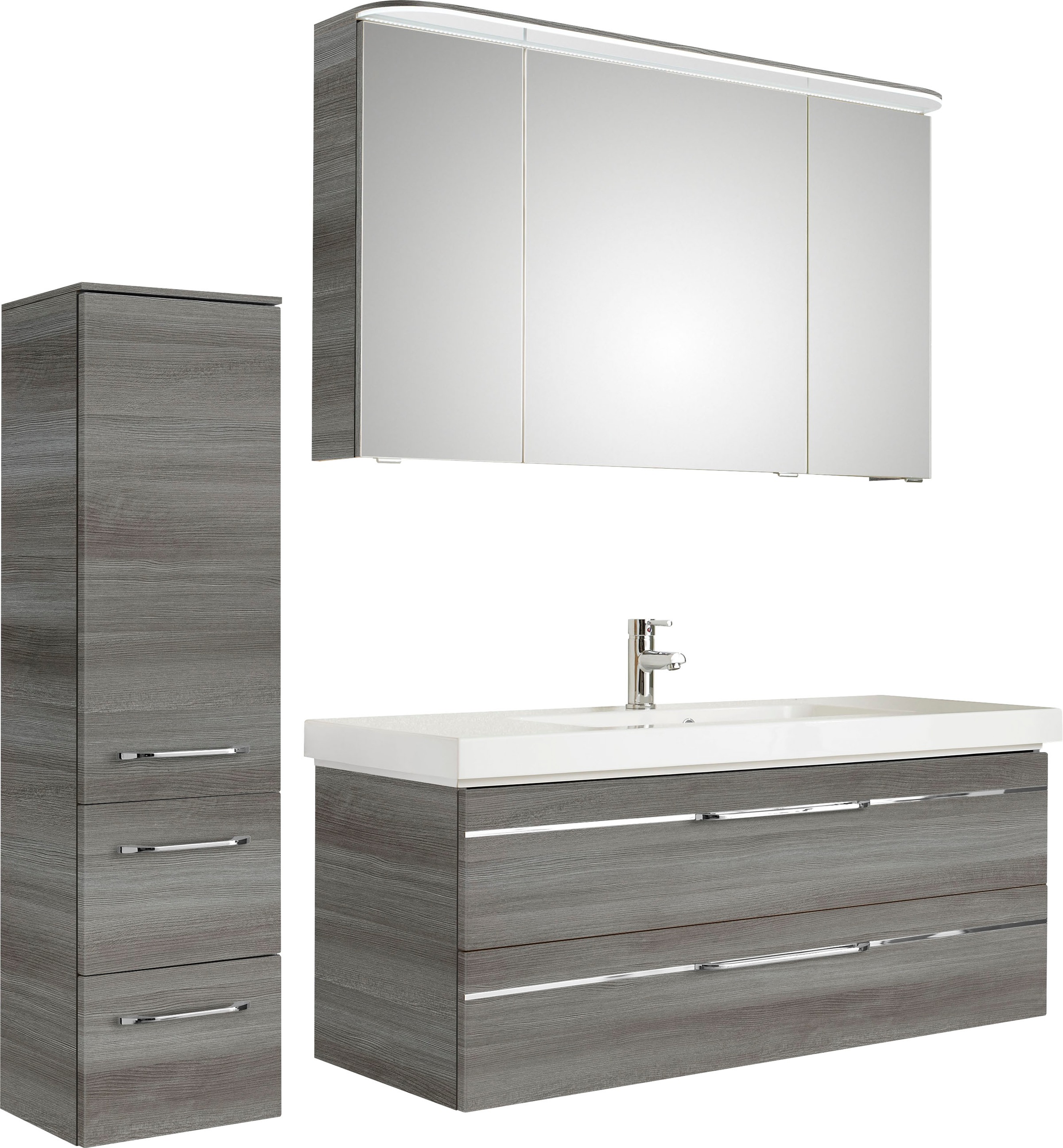 Saphir Badmöbel-Set "Balto Sprint 3-teilig, Mineralmarmor-Waschtisch mit LE günstig online kaufen