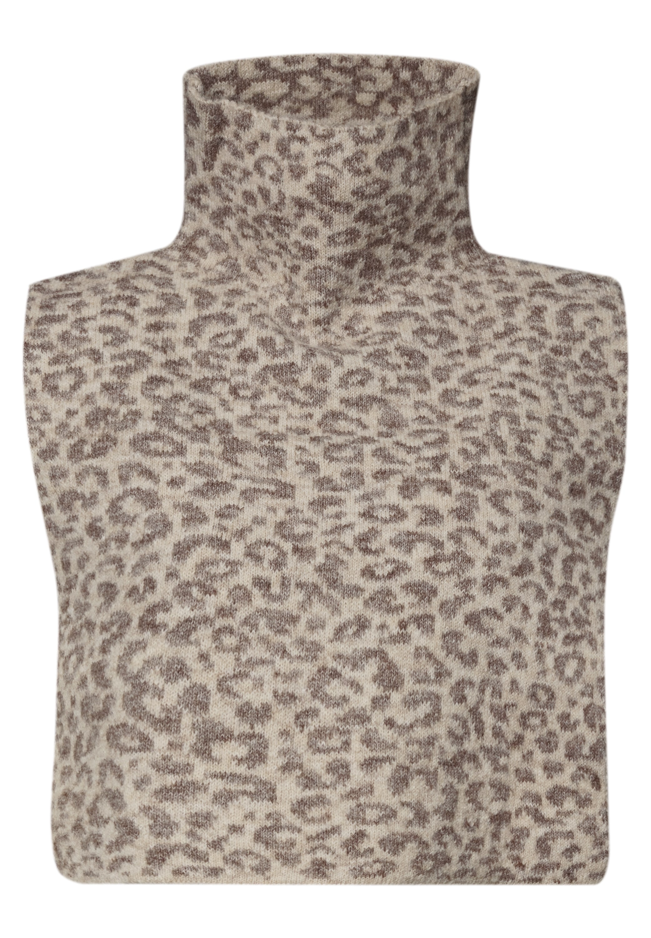 STREET ONE Pullunder Jacquard Kragen / Strickkragen mit Leo-Muster