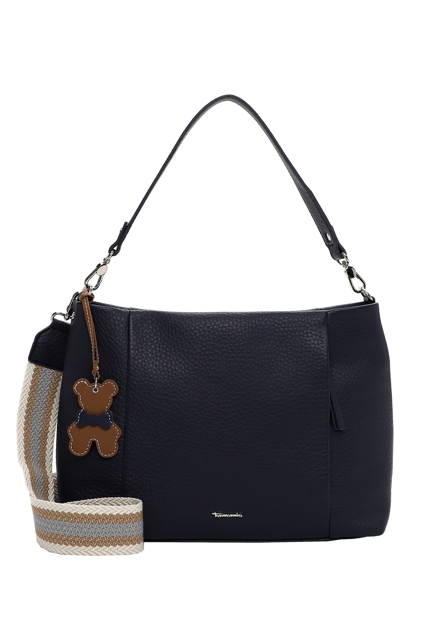 Beuteltasche TAMARIS "Beutel TAS Katrina", Damen, Gr. B/H/T: 35cm x 26cm x 13cm 0, blau (blau 500), Polyurethan, Taschen Beuteltasche