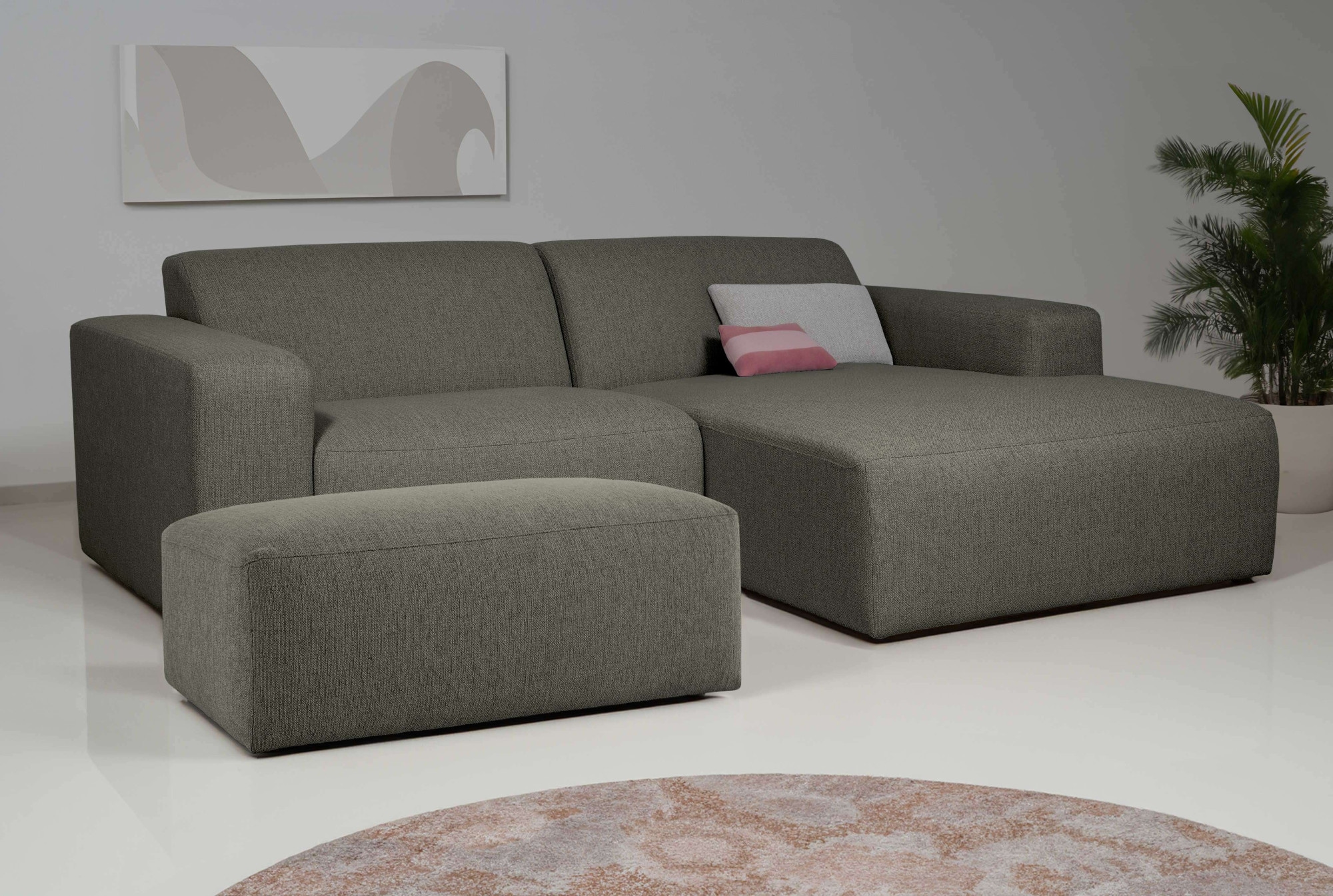 INOSIGN Ecksofa "Koa,228cm, L-Form, Modulsofa, Webstoff, Cord", Designsofa, günstig online kaufen