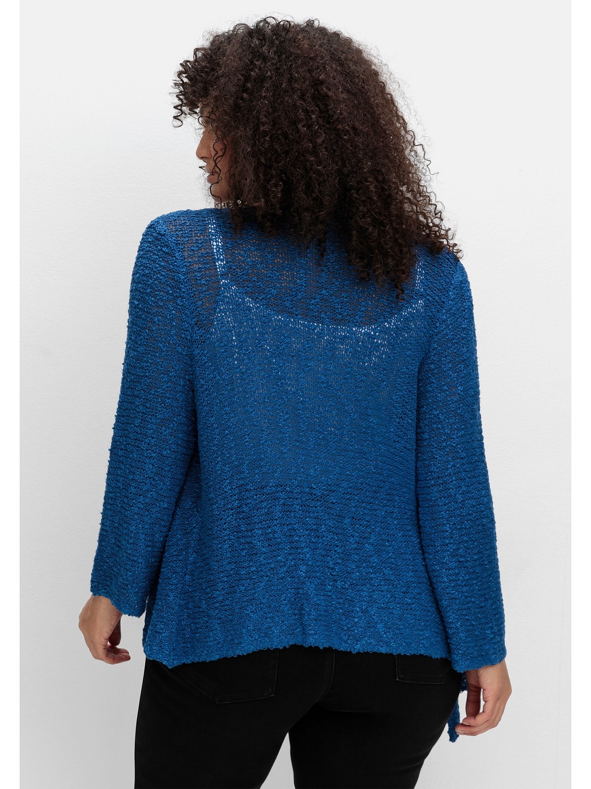 sheego by Joe Browns Strickjacke »Große Größen«, im Häkel-Look, mit zipfeligem Saum