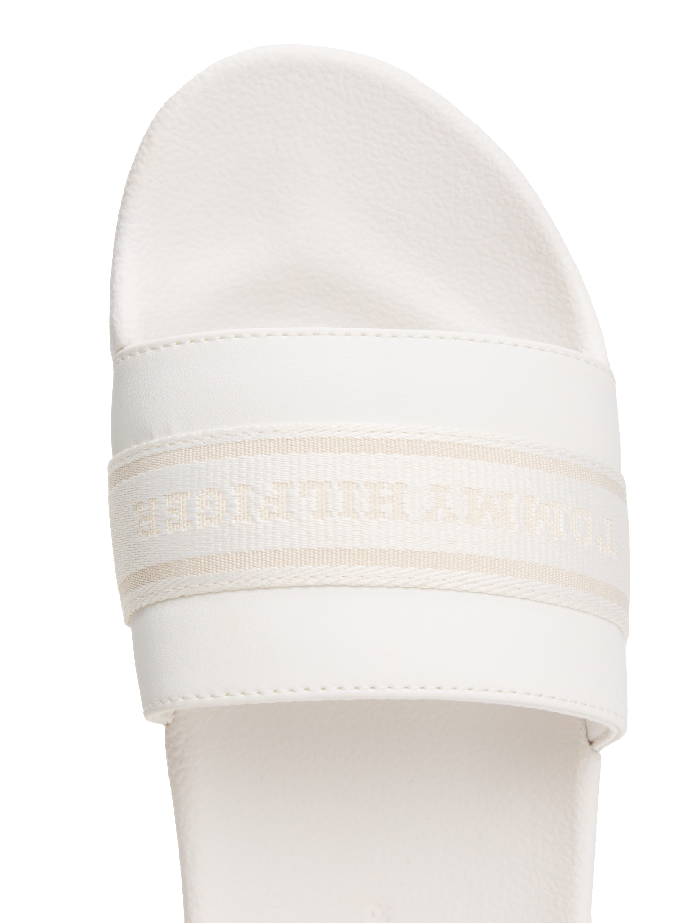 Tommy Hilfiger Pantolette »HILFIGER POOLSIDE WITH WEBBING«, Plateau, Sommermode, Bequemschuh, Flats mit Textilband