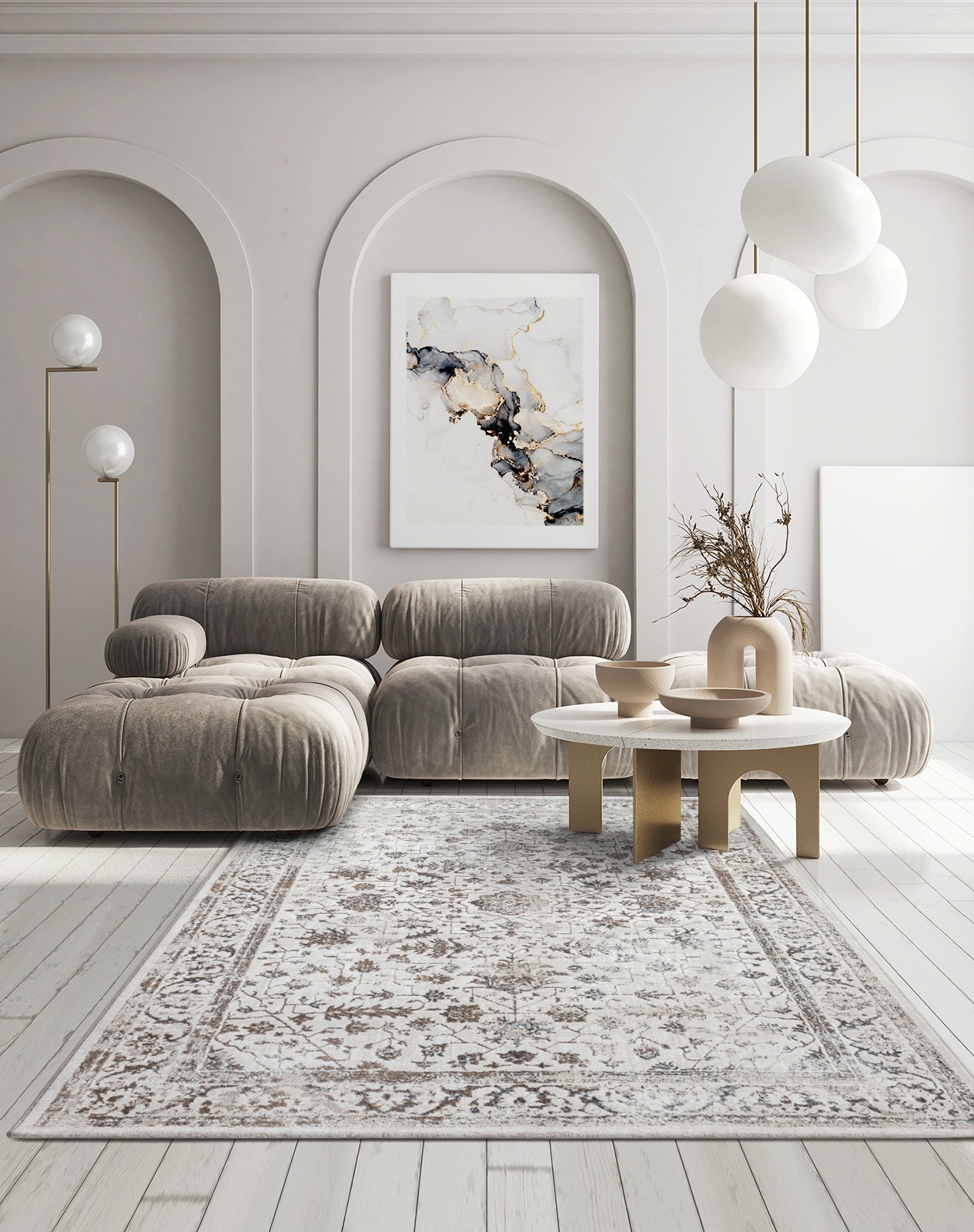 the carpet Teppich »Mila«, rechteckig, 8 mm Höhe, moderner Wohnzimmer Teppich elegant glänzender Flor