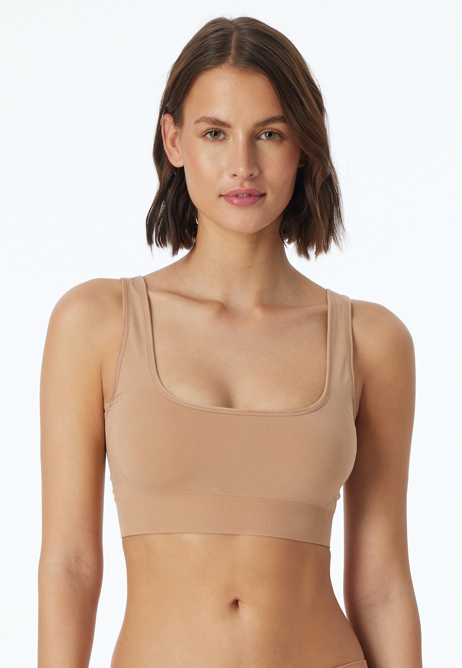Schiesser Bustier "Casual Seamless" 2in1, wendebar, U- oder V-Ausschnitt, ohne störende Seitennähte