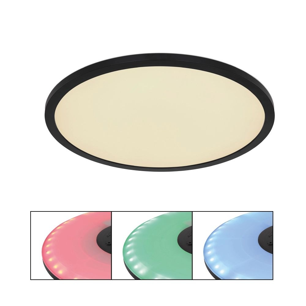 GLOBO LIGHTING LED Deckenleuchte »SAPANA«, Leuchtmittel LED-Modul | LED fest integriert, Deckenlampe, rund, Farbwechsel Rot-Grün-Blau, Wohnzimmer