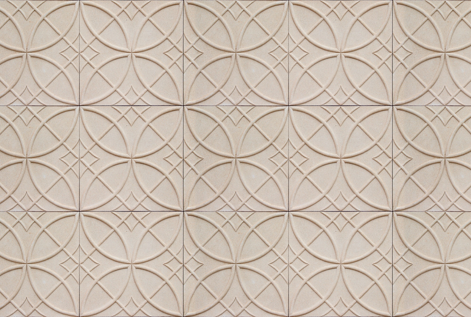 living walls Vliestapete »3D-Tapete geometrisch Creme Beige Strukturtapete« matt glatt
