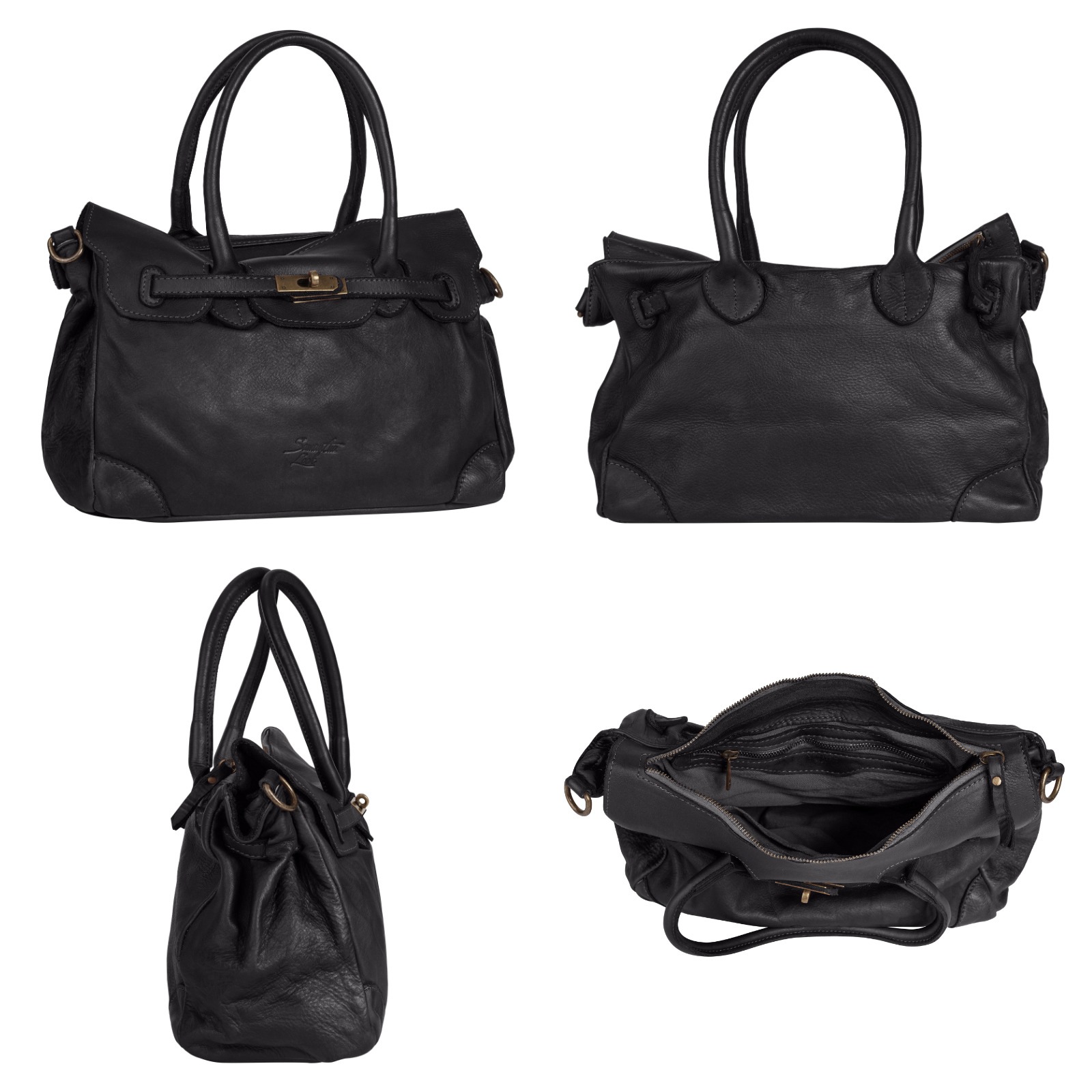 Samantha Look Shopper, echt Leder, Made in Italy