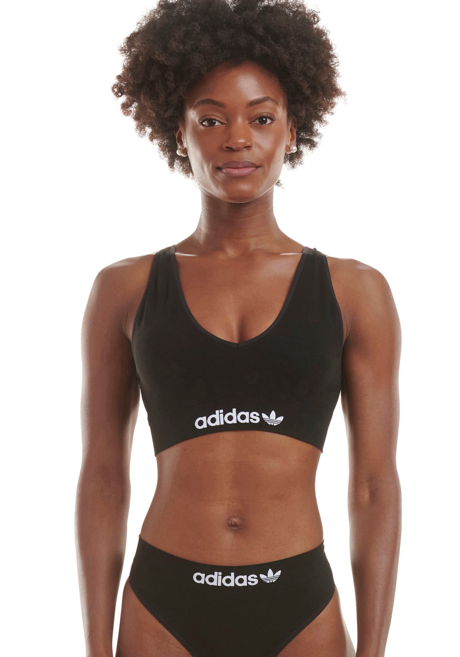 adidas Originals Bralette, mit breitem Logo-Bund