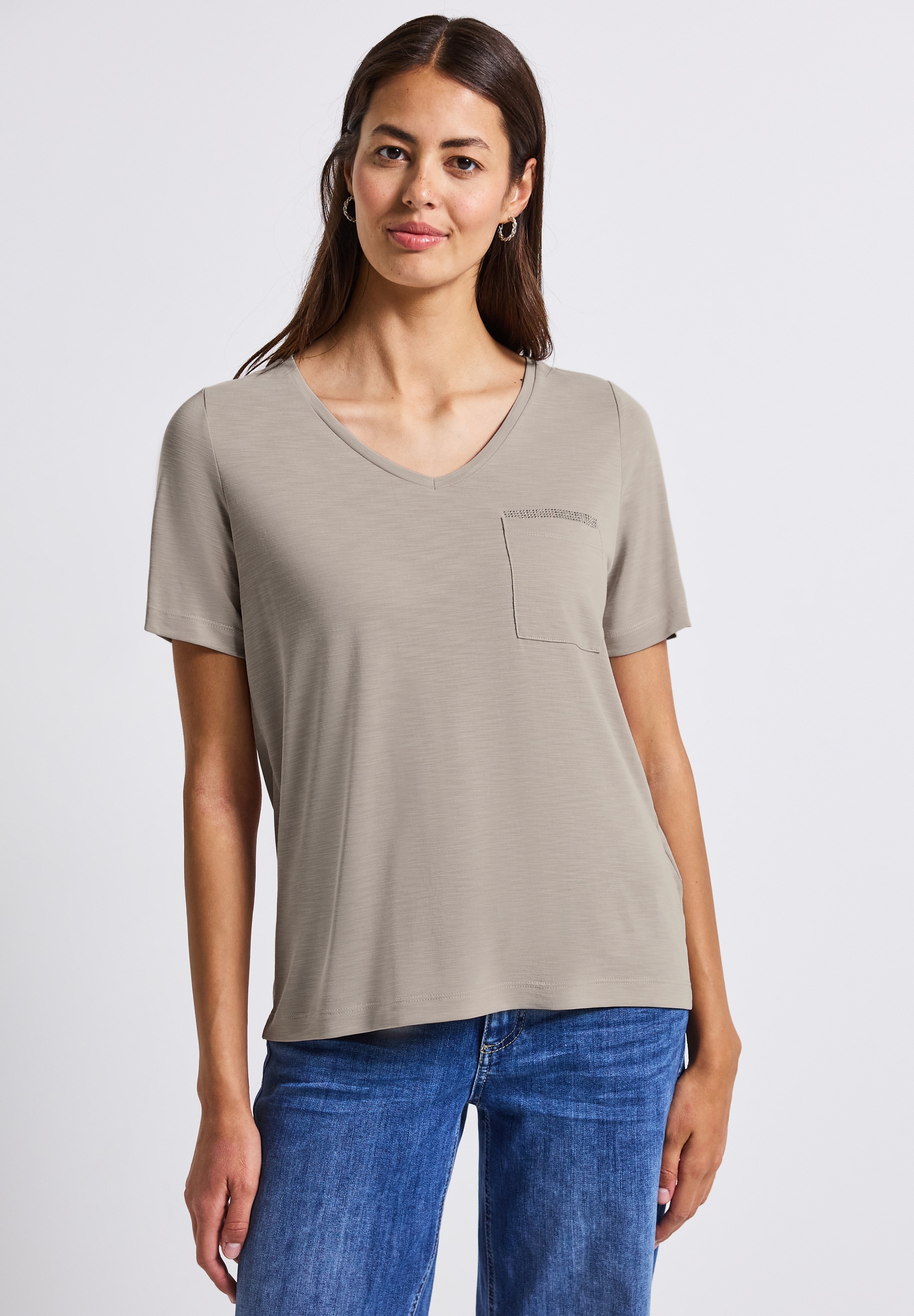 STREET ONE T-Shirt, mit Brusttasche günstig online kaufen