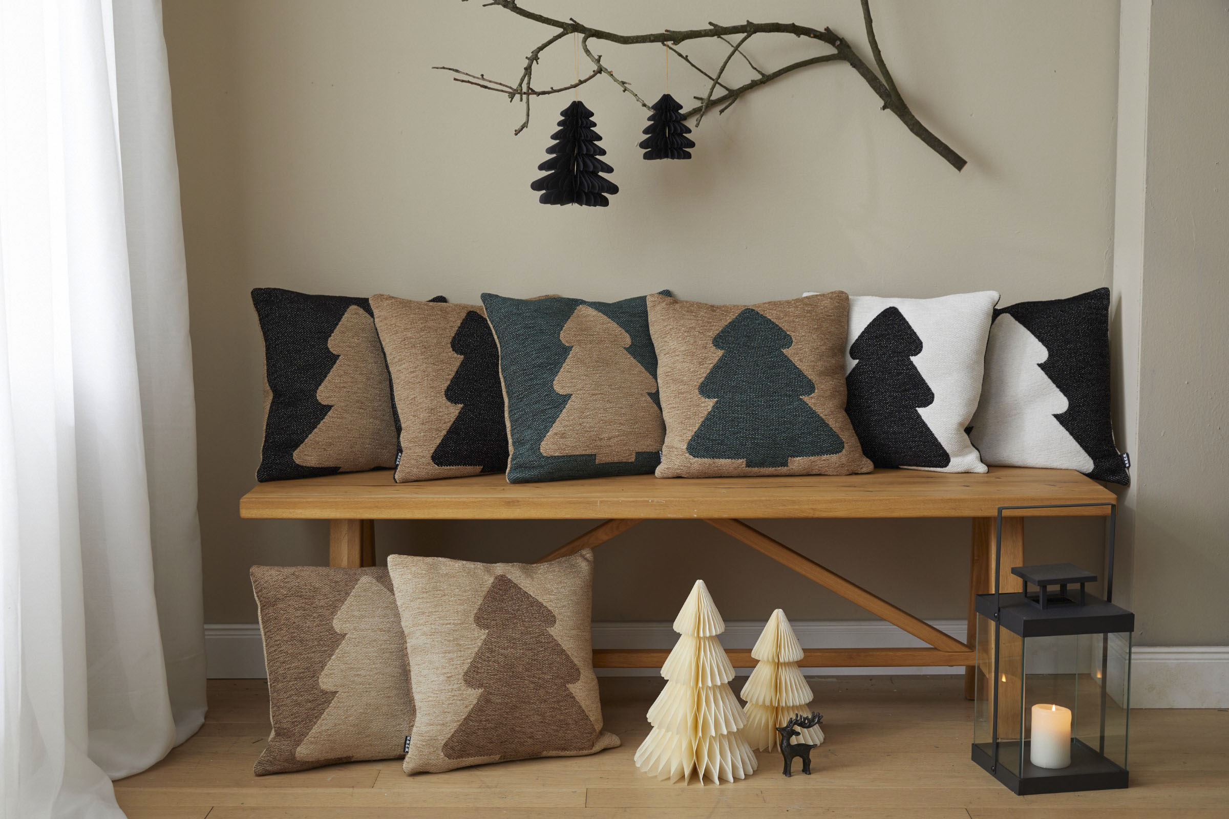 Thumbnail - H.O.C.K. Dekokissen "X-Mas Tree" Weihnachtszeit, Tannenbaum, inkl. Füllung, Bezug mit Reißverschluss