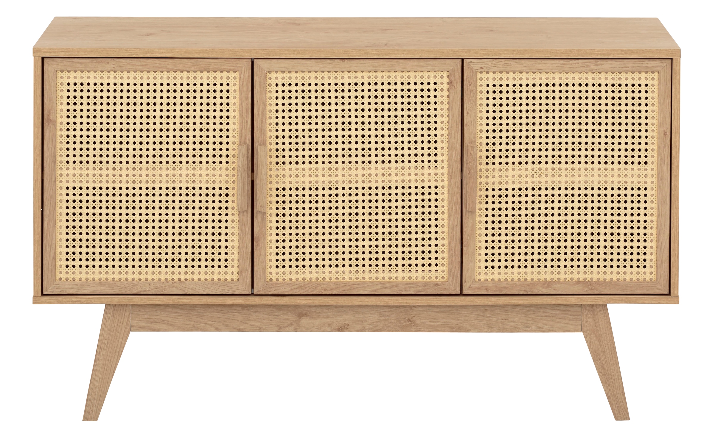 Home affaire Sideboard "Bridget", Kommode, 2 verstellbare Einlegeböden, Beine aus Holz, Breite 128 cm