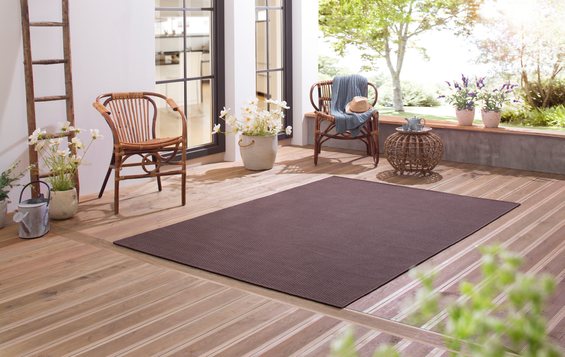 my home Teppich »Rhodos«, rechteckig, In-und Outdoor geeignet, Sisal-Optik, Wetterfest & UV-beständig