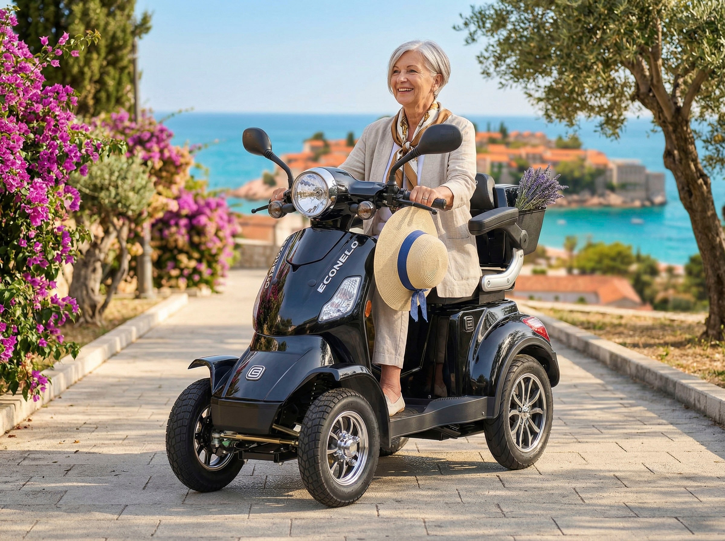 ECONELO Elektromobil »Seniorenmobil P4000, Lithium-Akku, 25 km/h, 1000 Watt« 1.000 W 25 km/h