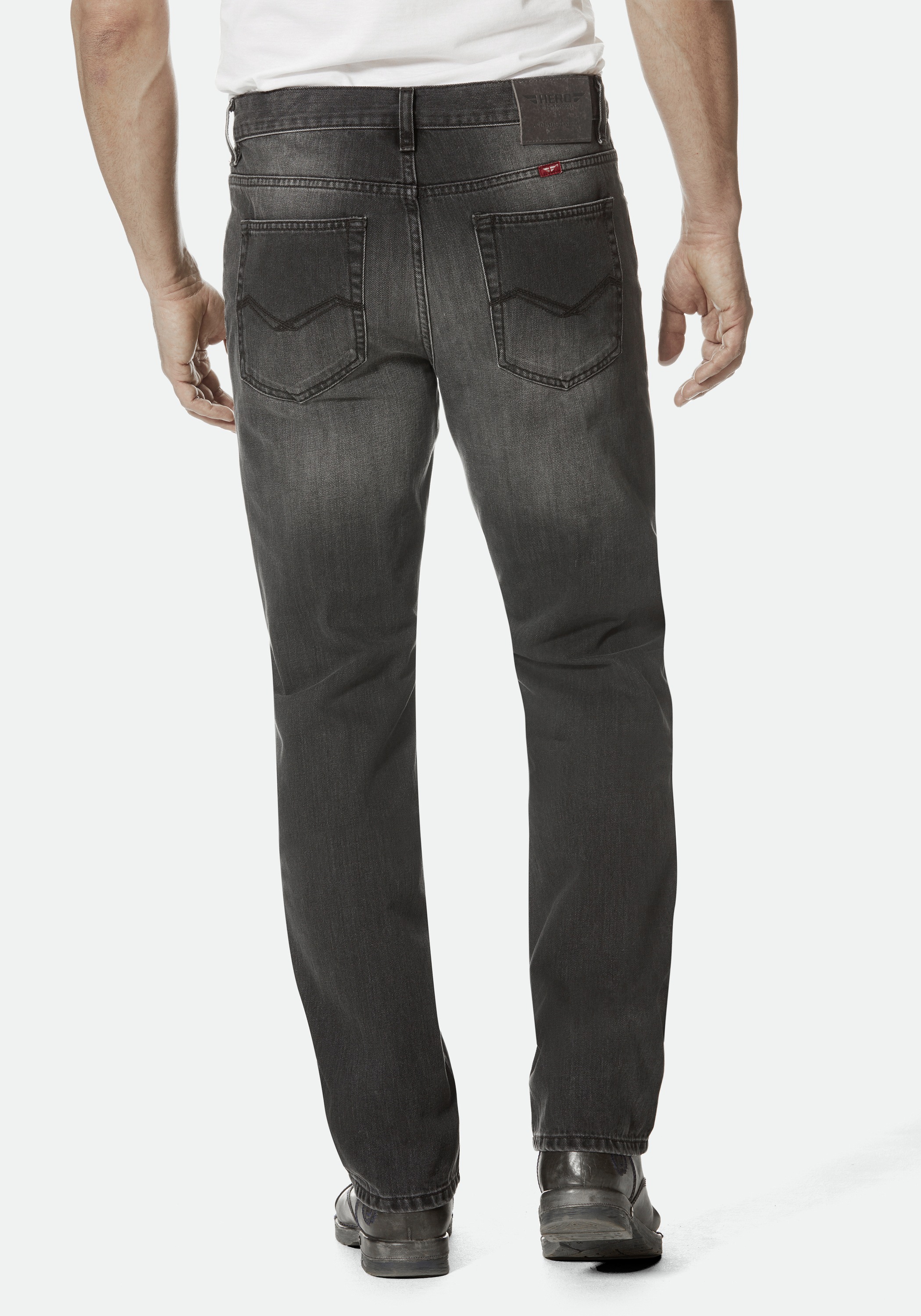 HERO by John Medoox 5-Pocket-Jeans »Denver Regular Straight Stretch«, Straight Fit Casual Clean Wash Denim Jeans für Herren