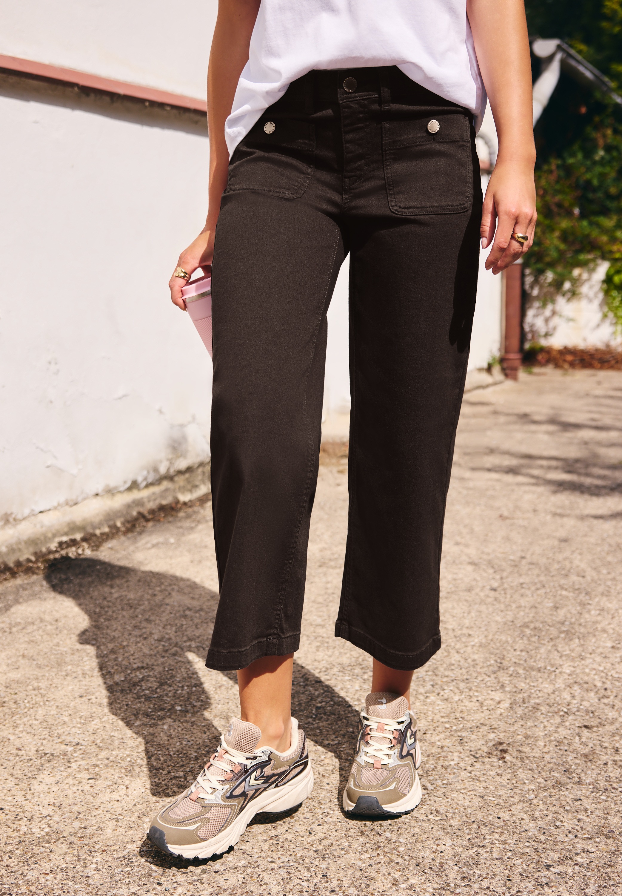 STREET ONE STUDIO Loose-fit-Jeans mit Wide Legs