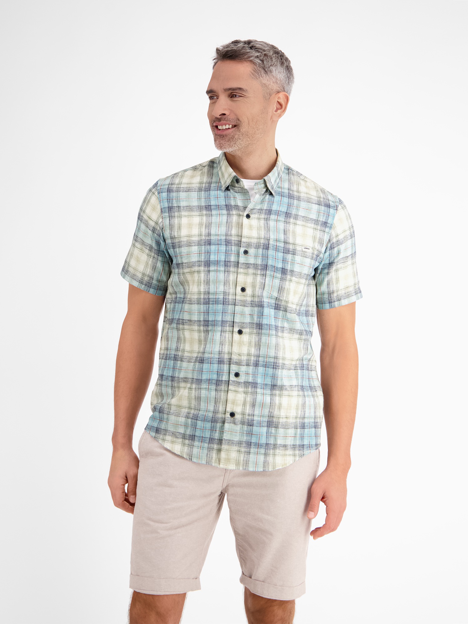 LERROS Kurzarmhemd "Karohemd aus sommerlichem Strukturgewebe" günstig online kaufen
