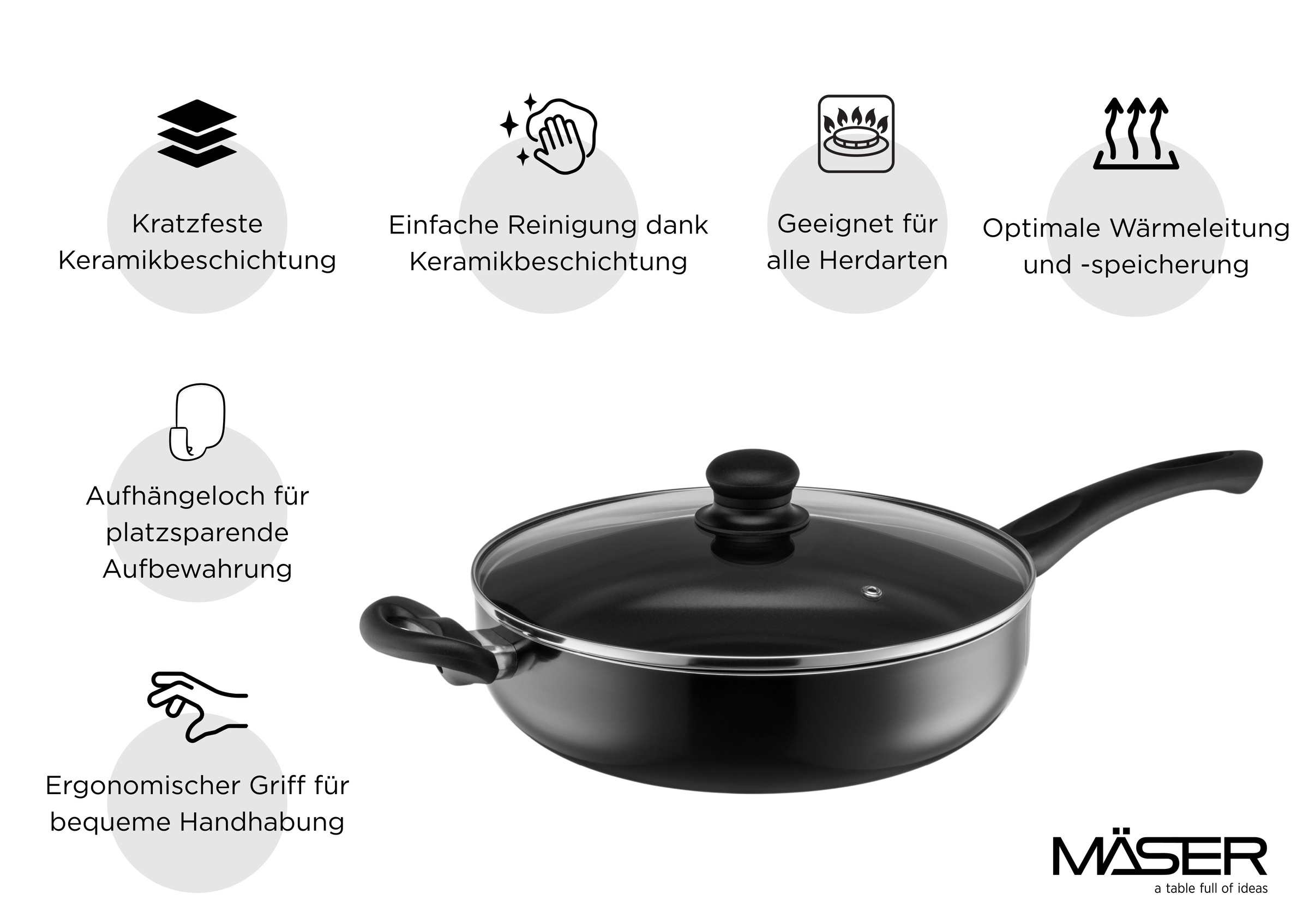 MÄSER Pfannen-Set »Ezaki« Aluminium Set, 3 tlg.