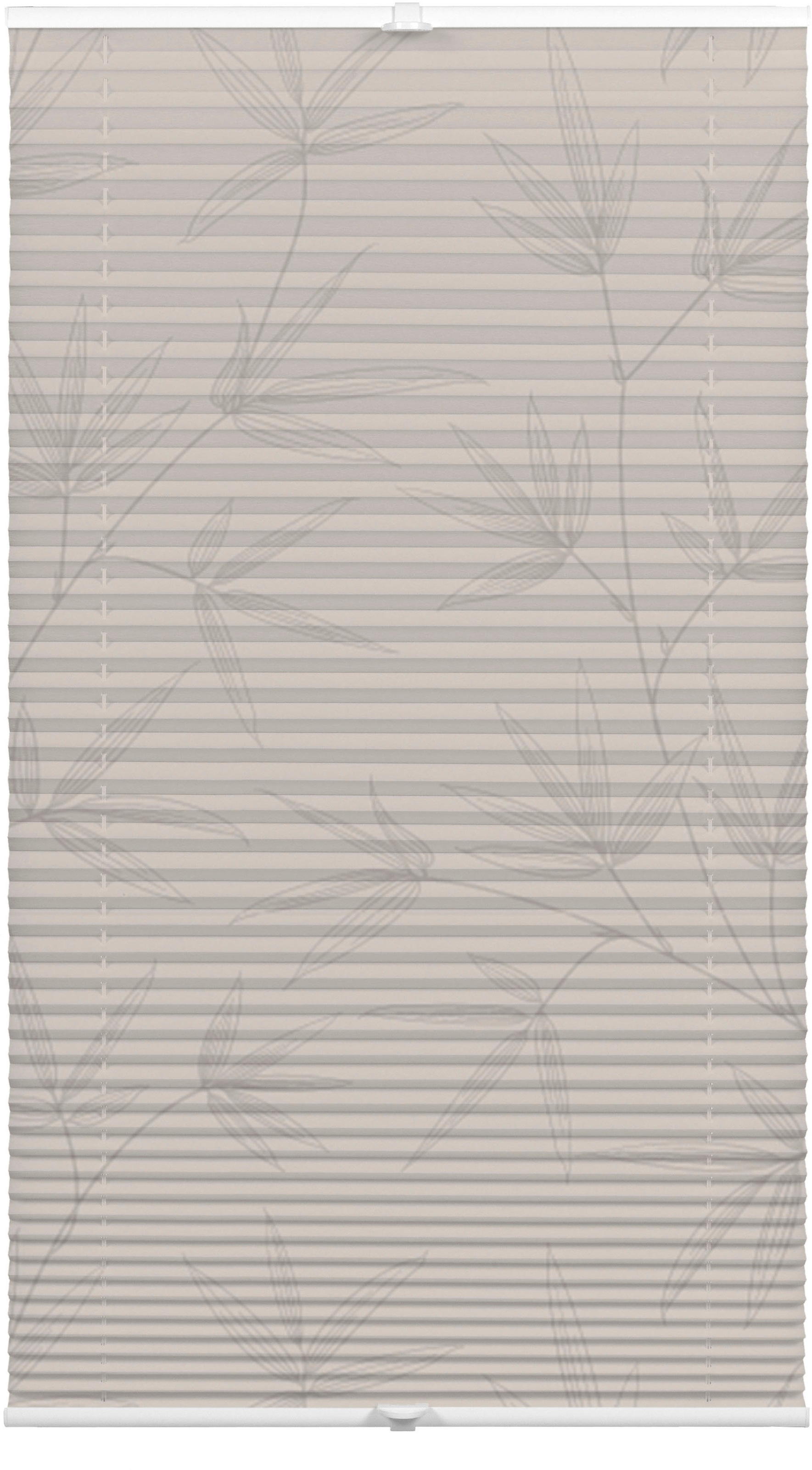 OTTO home Plissee "Dekor Bamboo Moonbeam grau" blickdicht ohne Bohren versp günstig online kaufen