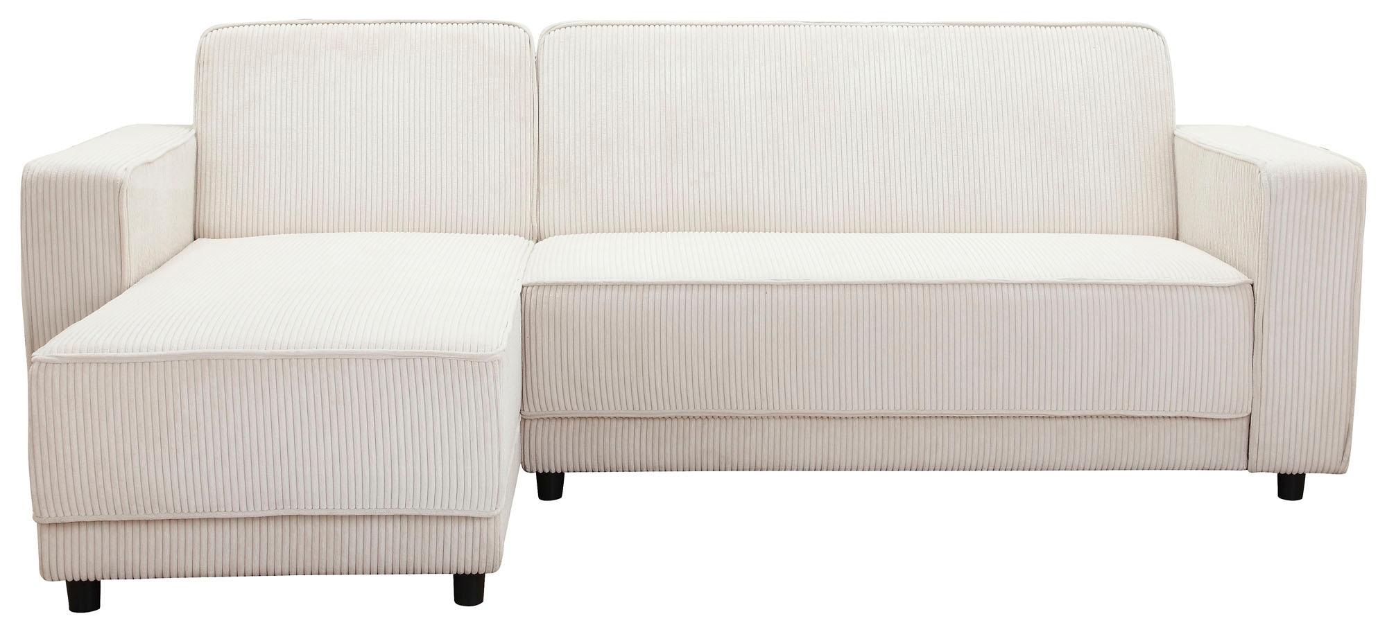 Dorel Home Ecksofa »Allie Schlafsofa 230 cm mit Relaxfunktion in der Rückenlehne«, Schlaffunktion (108/194,5cm), trendiger Cord o. pflegeleichter Velours