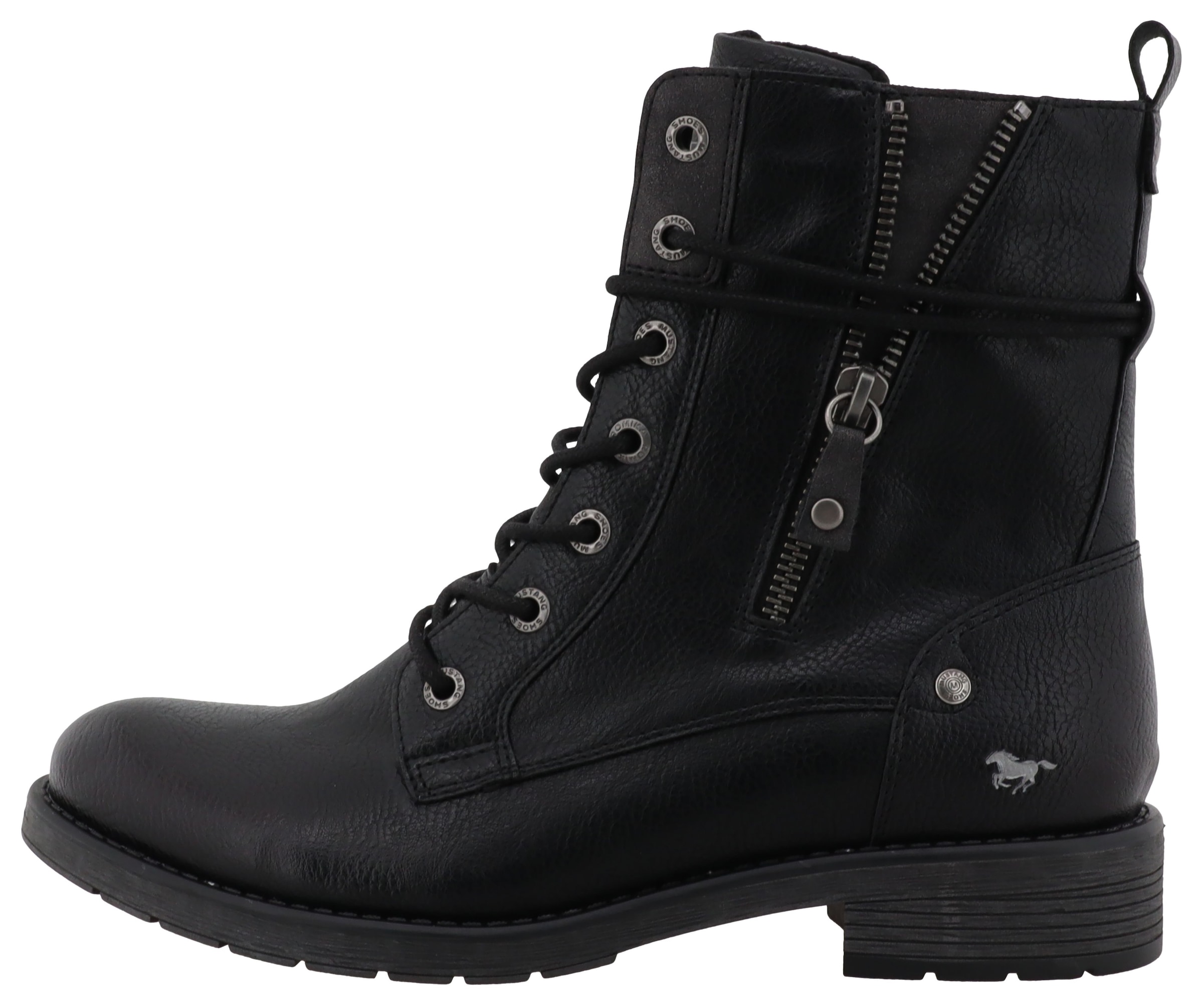 Mustang Shoes Winterstiefelette »Elfi«  Winterstiefel mit Reißverschluss und markanter Schnürung