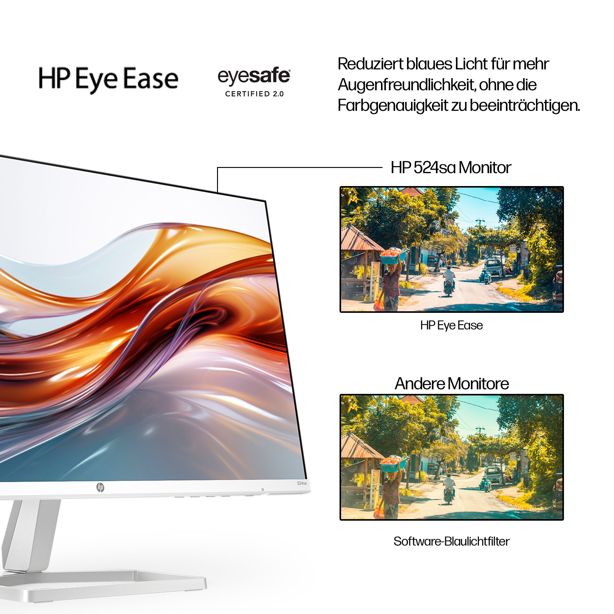 HP LED-Monitor »524sa (HSD-0174-K)«, 61 cm/24 Zoll, 1920 x 1080 px, Full HD, 5 ms Reaktionszeit, 100 Hz