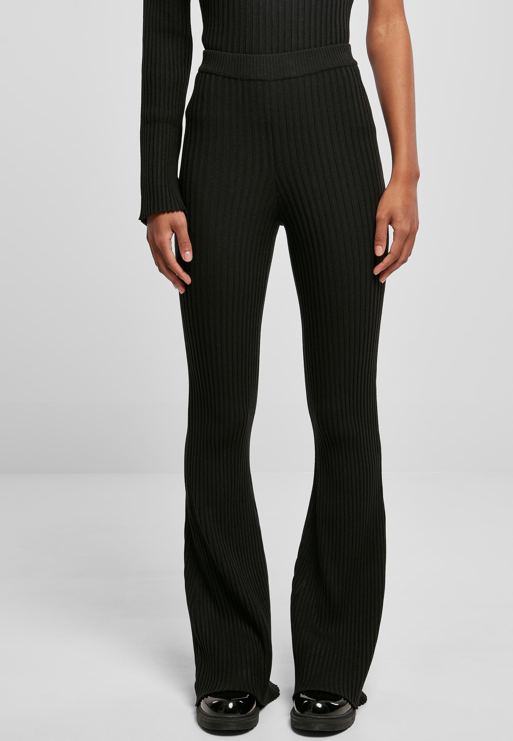 URBAN CLASSICS Leggings »Urban Classics Damen Ladies Flared Rib Knit Leggings«, (1 tlg.)