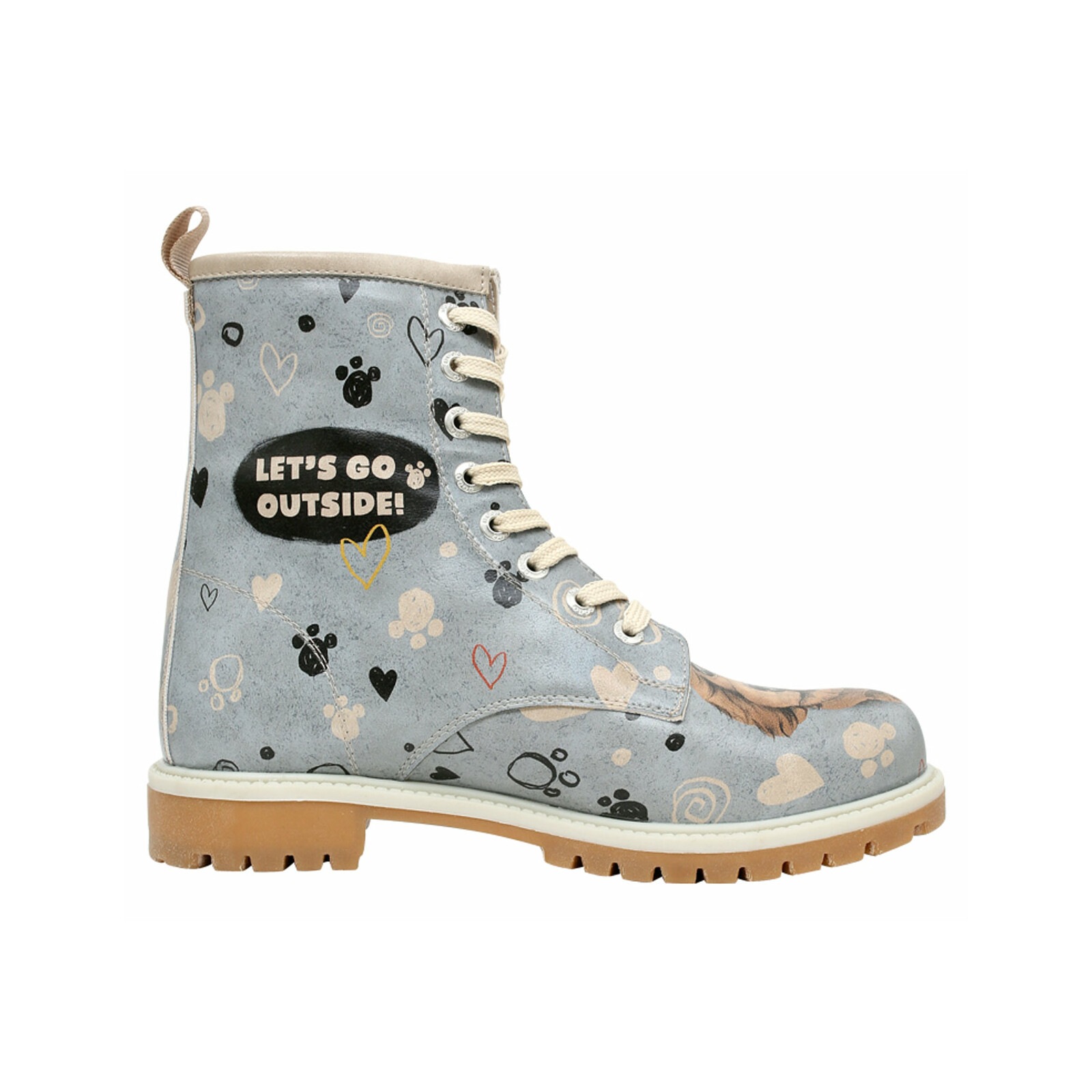 Thumbnail - DOGO Schnürboots "Longe Boots Schnürstiefel Hello My Hooman Damen Stiefeletten", Vegan